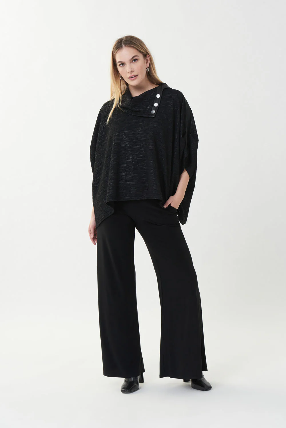 Joseph Ribkoff Black Cowl Neck Top Style 223136