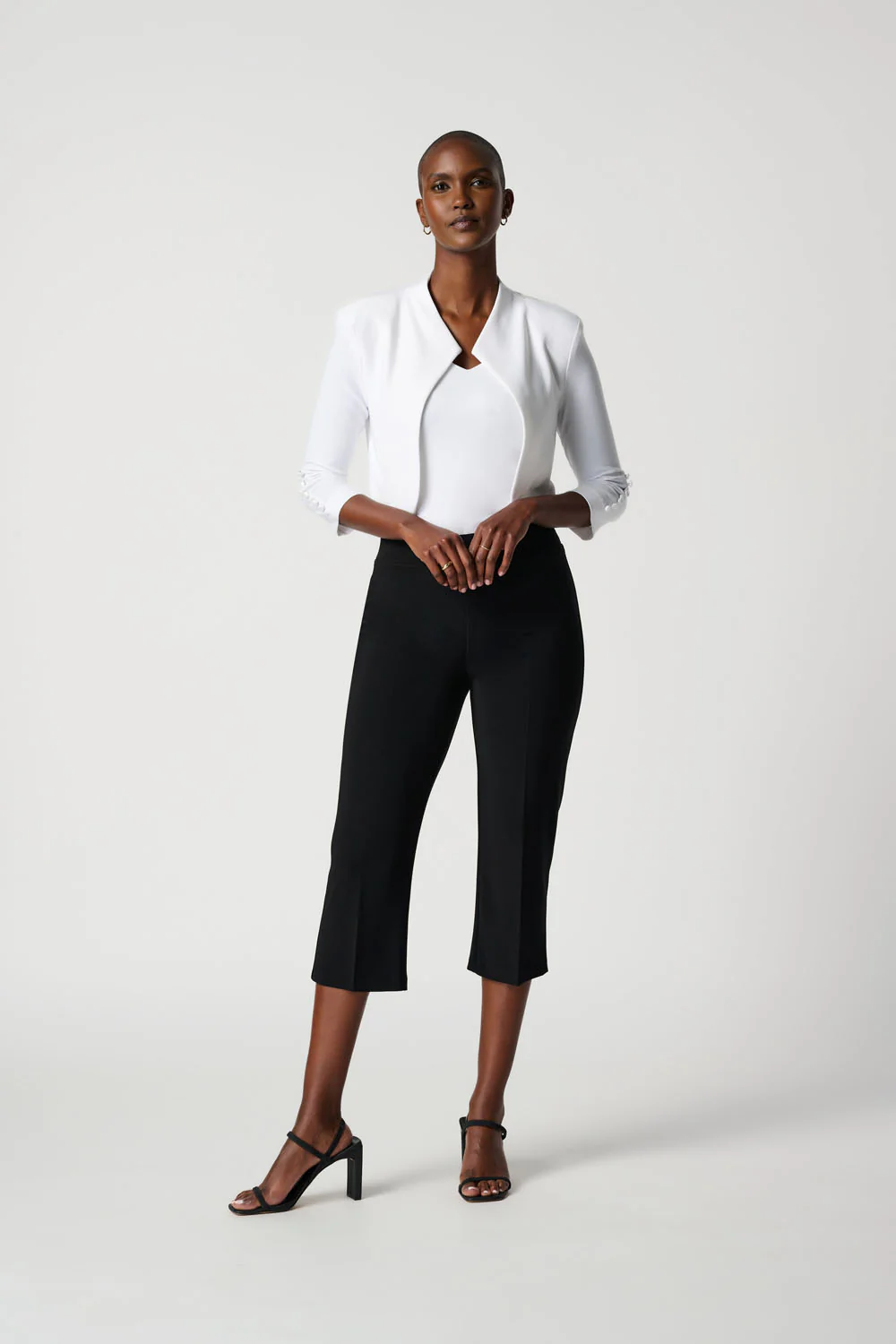 Joseph Ribkoff Black Cropped Pant Style C143105 - Image 4