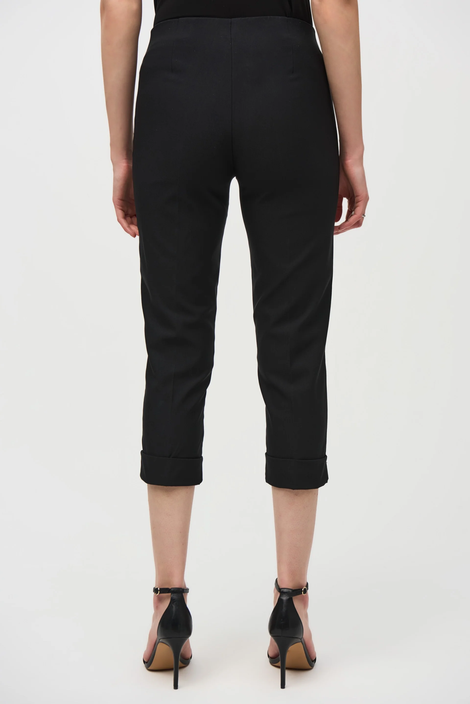 Joseph Ribkoff Black Cropped Pants Style 242054 - Image 2