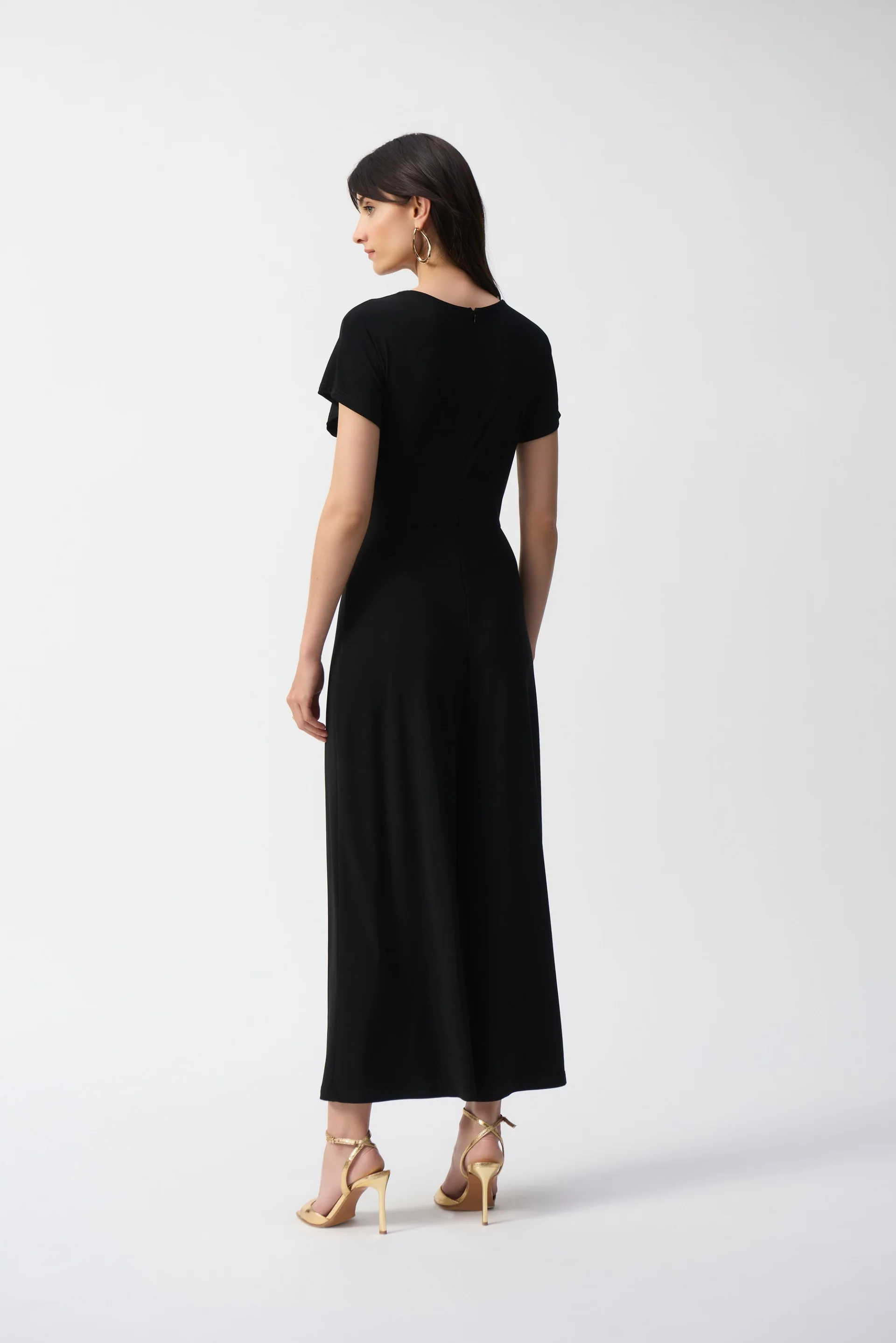 Joseph Ribkoff Black Culotte Jumpsuit Style 251043 - Image 3