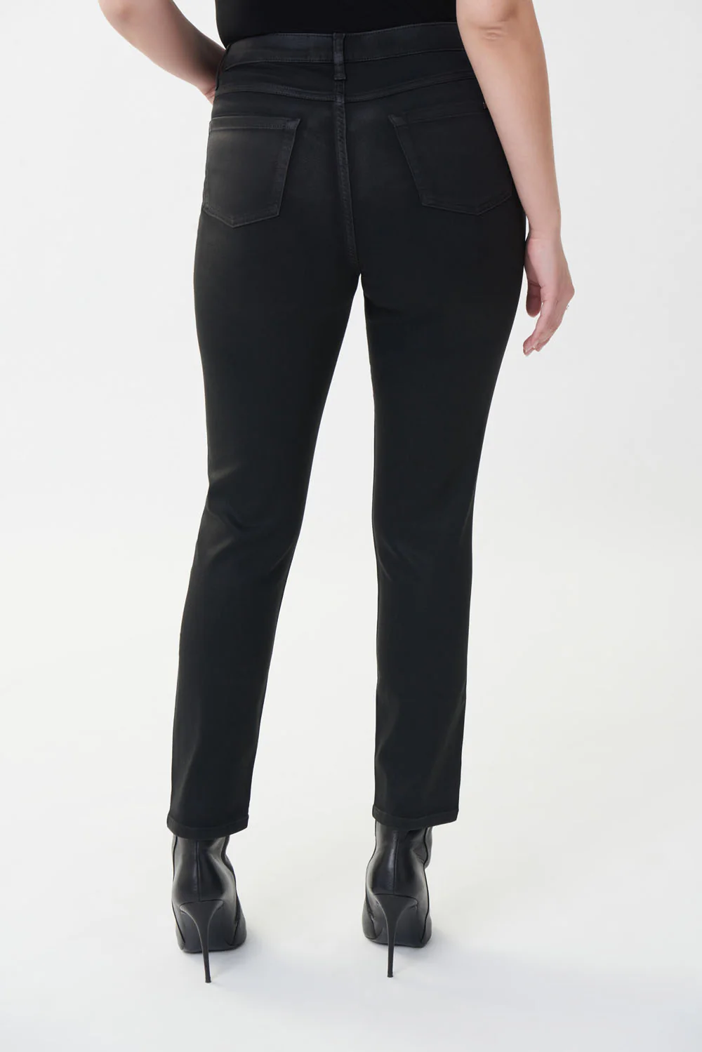 Joseph Ribkoff Black Denim Pants Style 223933 - Image 3