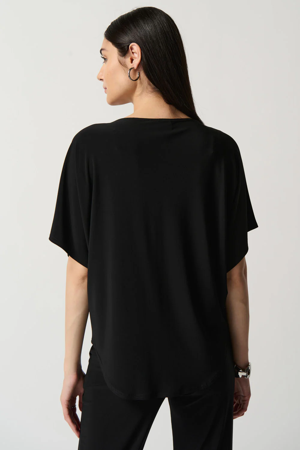 Joseph Ribkoff Black Dolman Sleeve Top Style 233202 - Image 3