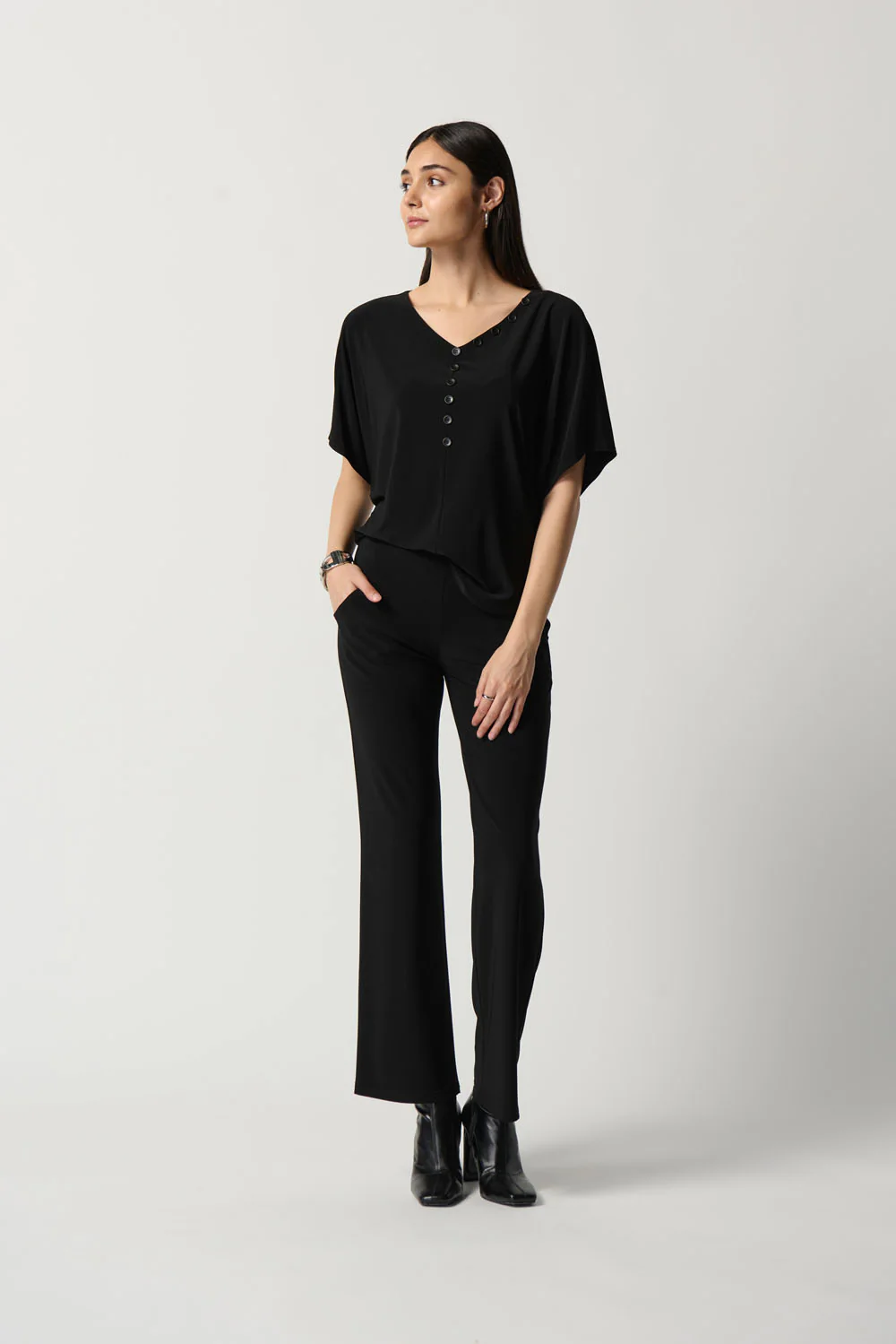 Joseph Ribkoff Black Dolman Sleeve Top Style 233202 - Image 4