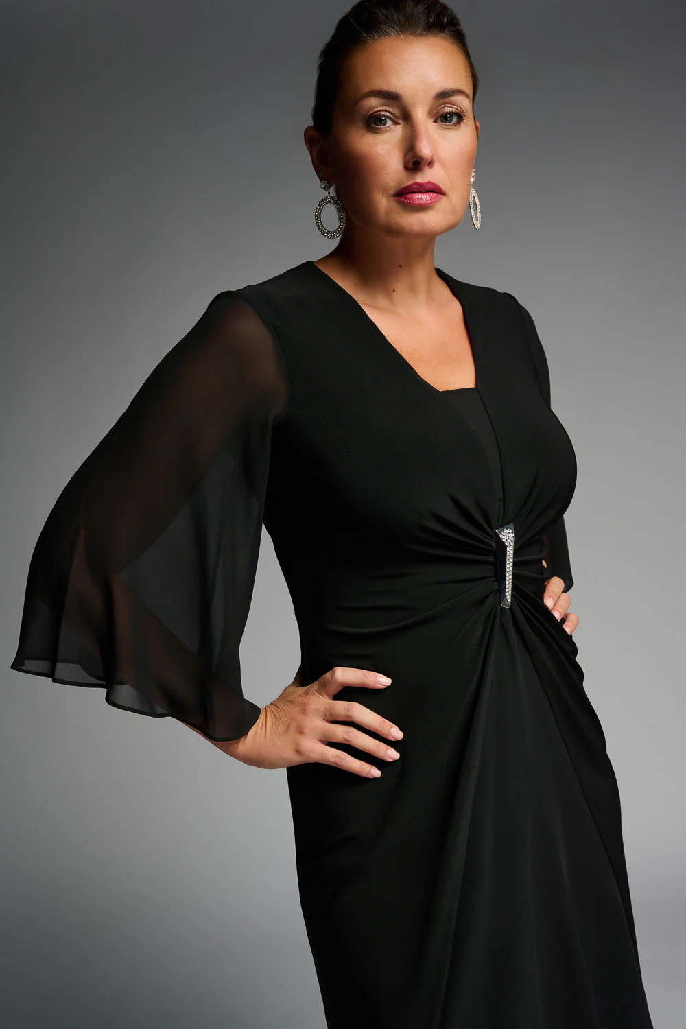 Joseph Ribkoff Black Dress Style 223705 - Image 2