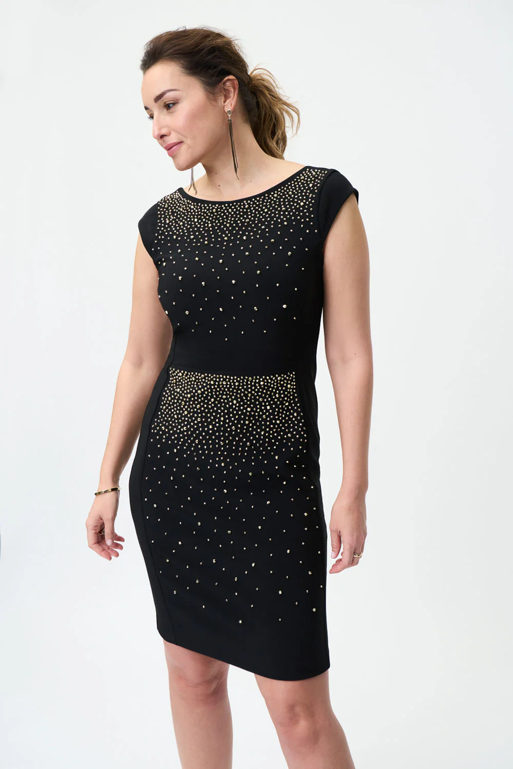 Joseph Ribkoff Black Dress Style 224077 - Image 2