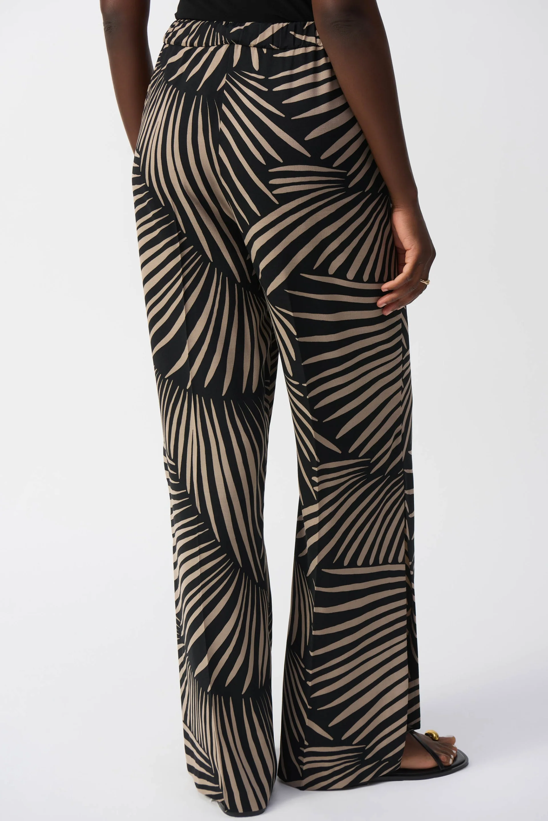 Joseph Ribkoff Tropical Print Wide-Leg Pants Style 251085 - Image 4