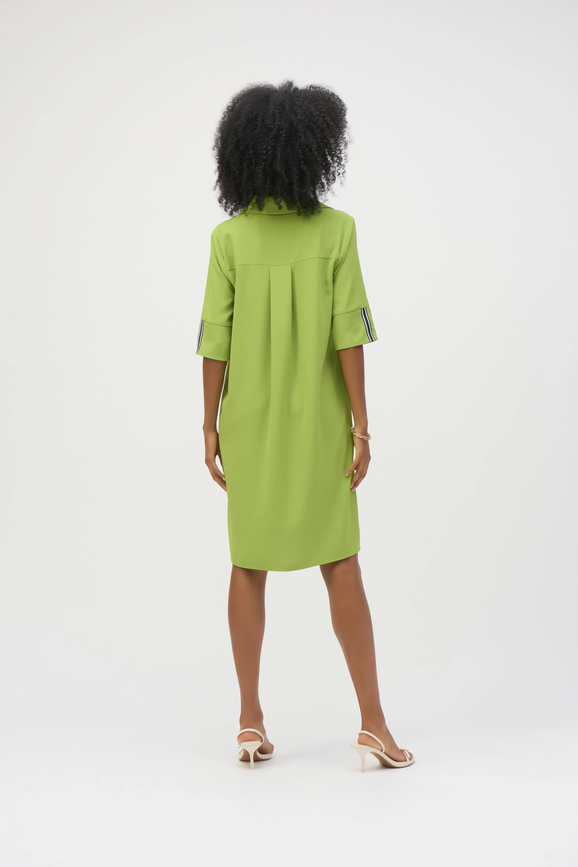 Joseph Ribkoff Eggshell Straight Shirt Dress Style 252020 - Image 5