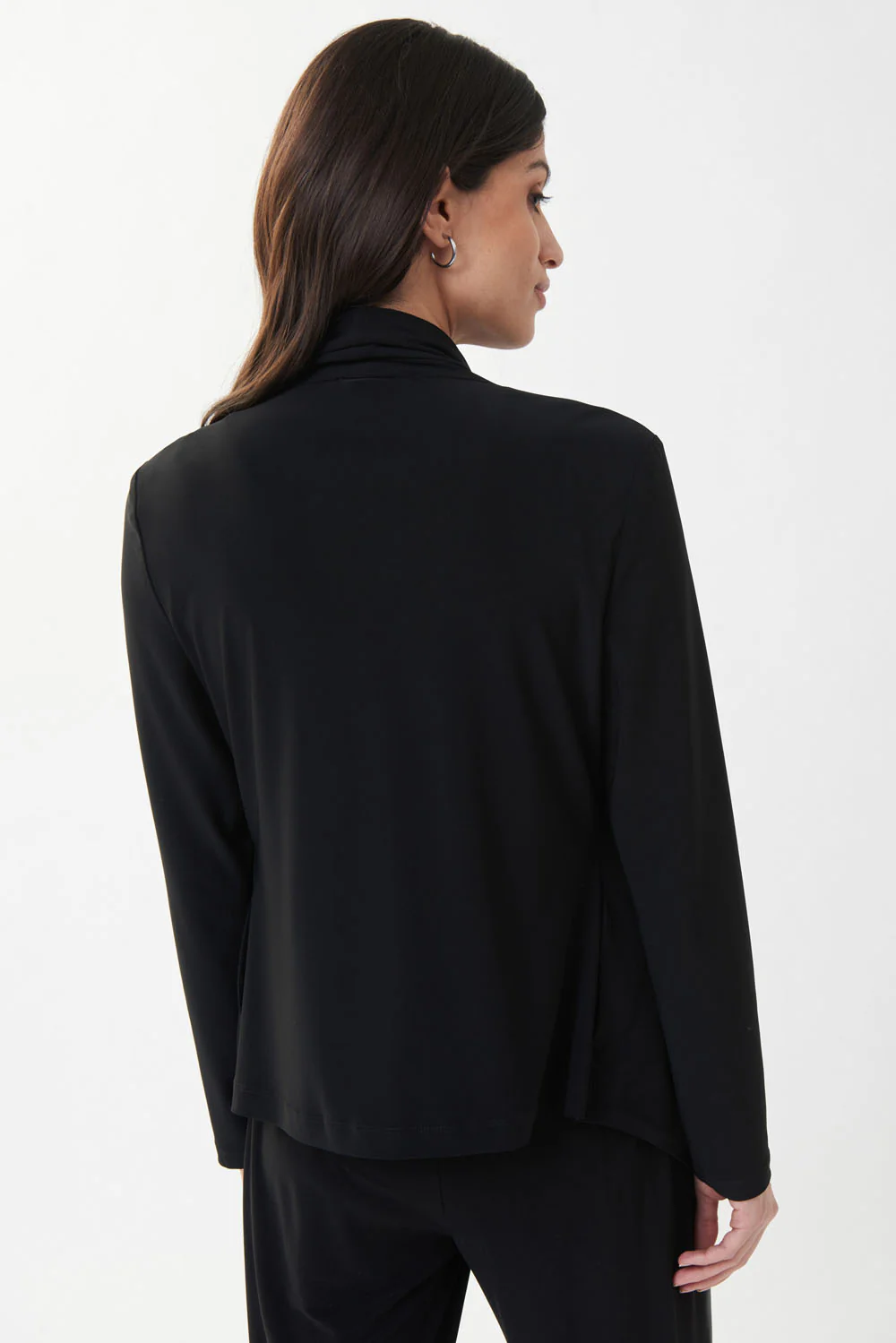 Joseph Ribkoff Black Faux Leather Trim Jacket Style 223091 - Image 4