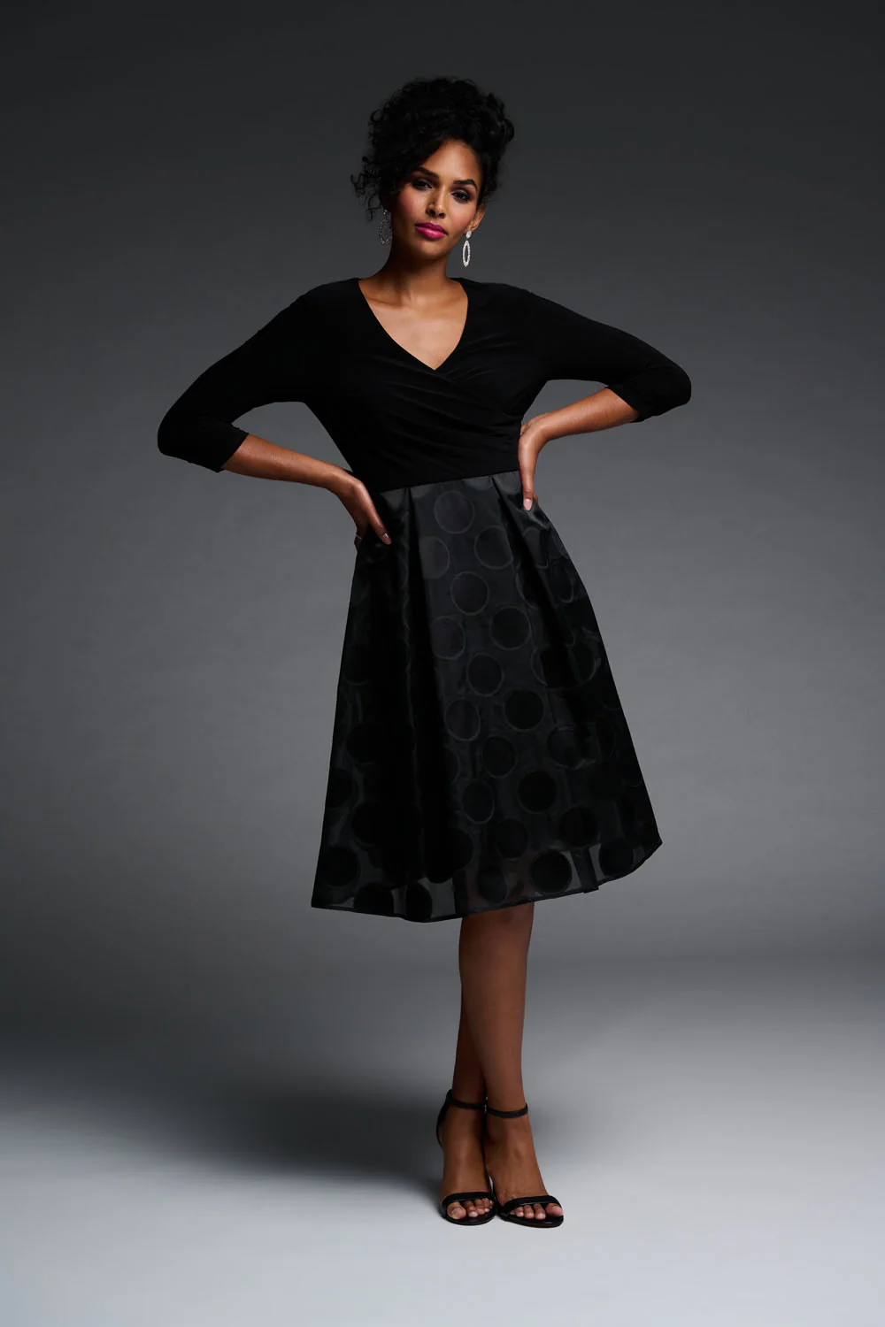 Joseph Ribkoff Black Fit & Flare Dress Style 223721
