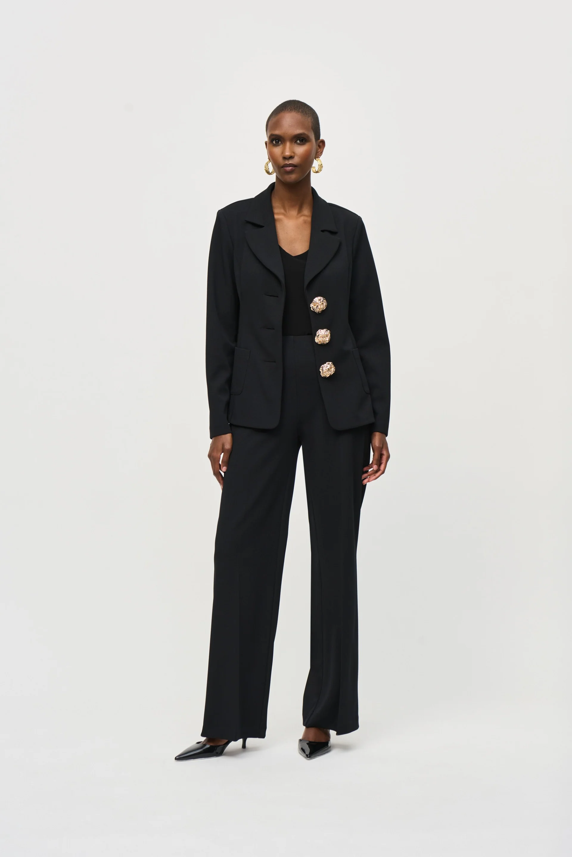 Joseph Ribkoff Black Fitted Blazer Style 243160 - Image 3