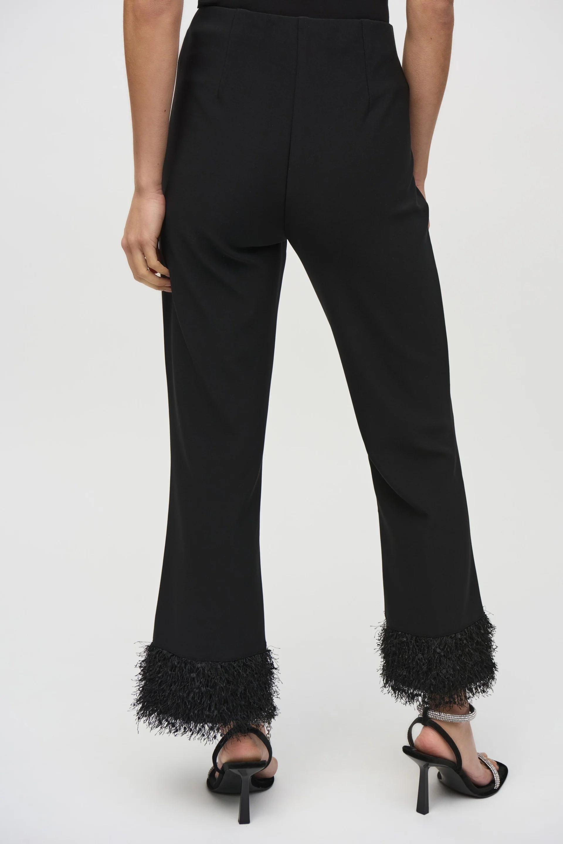 Joseph Ribkoff Black Flared Pull-on Pants Style 244193 - Image 2