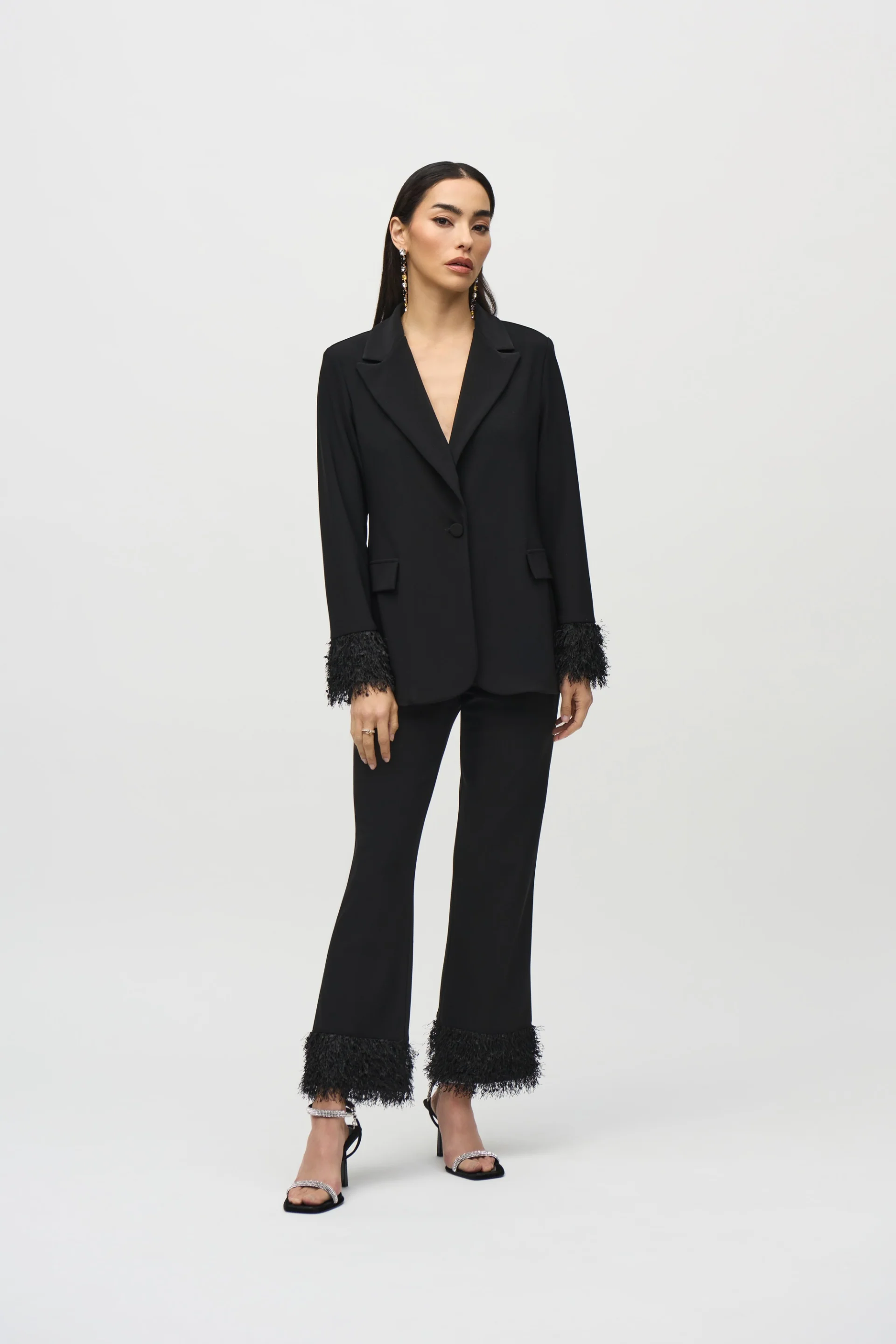 Joseph Ribkoff Black Flared Pull-on Pants Style 244193 - Image 4