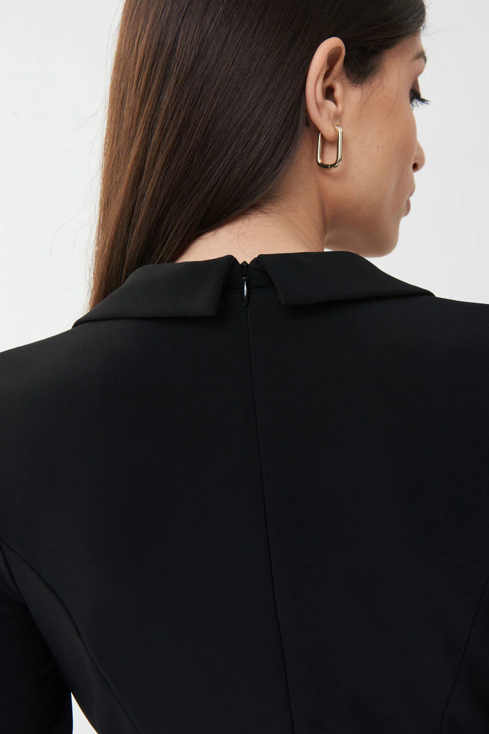 Joseph Ribkoff Black Front Wrap Dress Style 223266 - Image 3