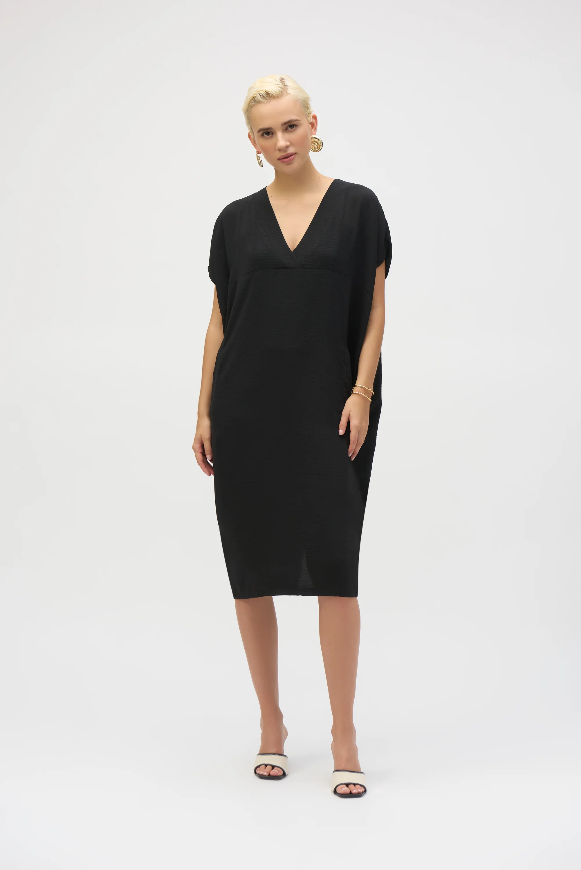 Joseph Ribkoff Gauze Short Sleeve Cocoon Dress Style 252160