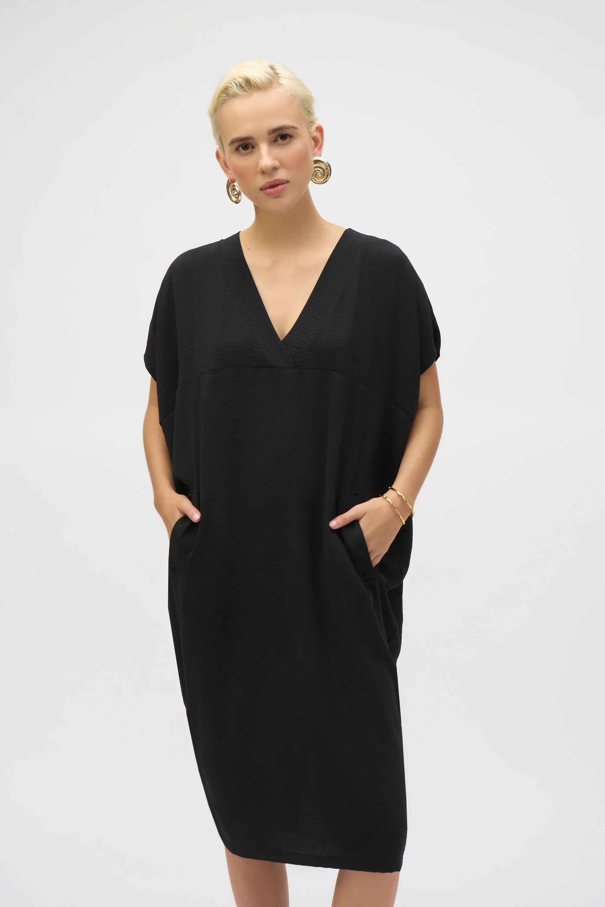 Joseph Ribkoff Gauze Short Sleeve Cocoon Dress Style 252160 - Image 2