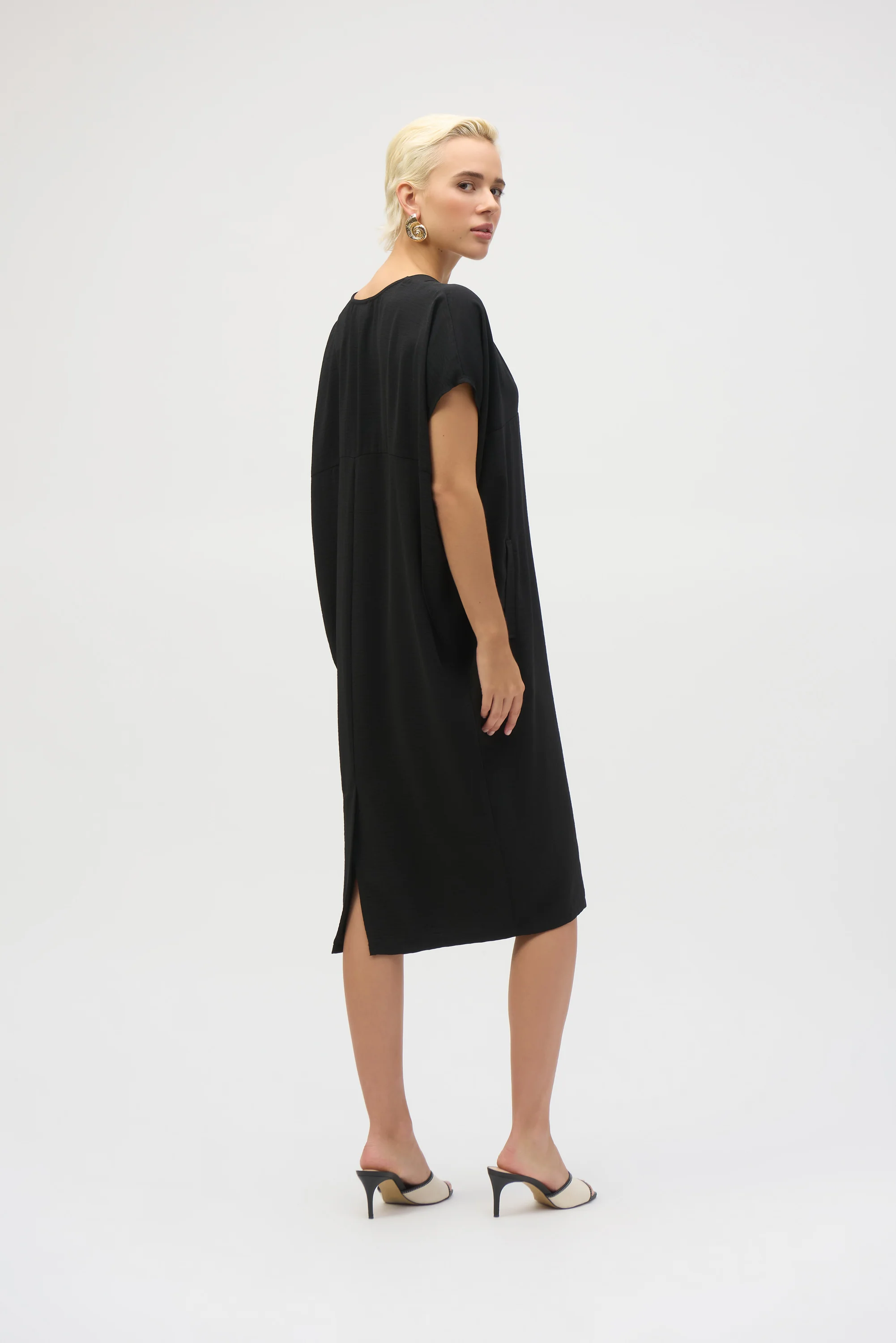 Joseph Ribkoff Gauze Short Sleeve Cocoon Dress Style 252160 - Image 4