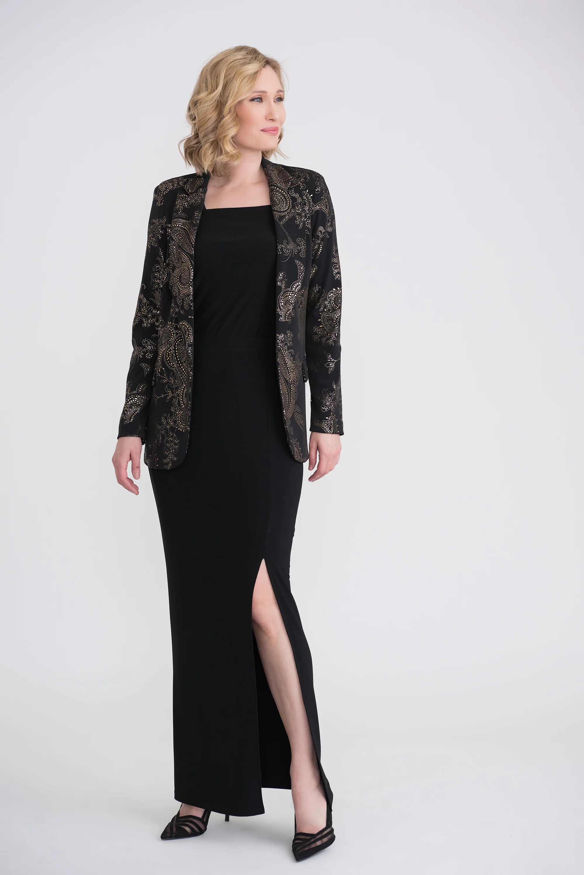 Joseph RIbkoff Black/Gold Blazer Style 204418 - Image 2