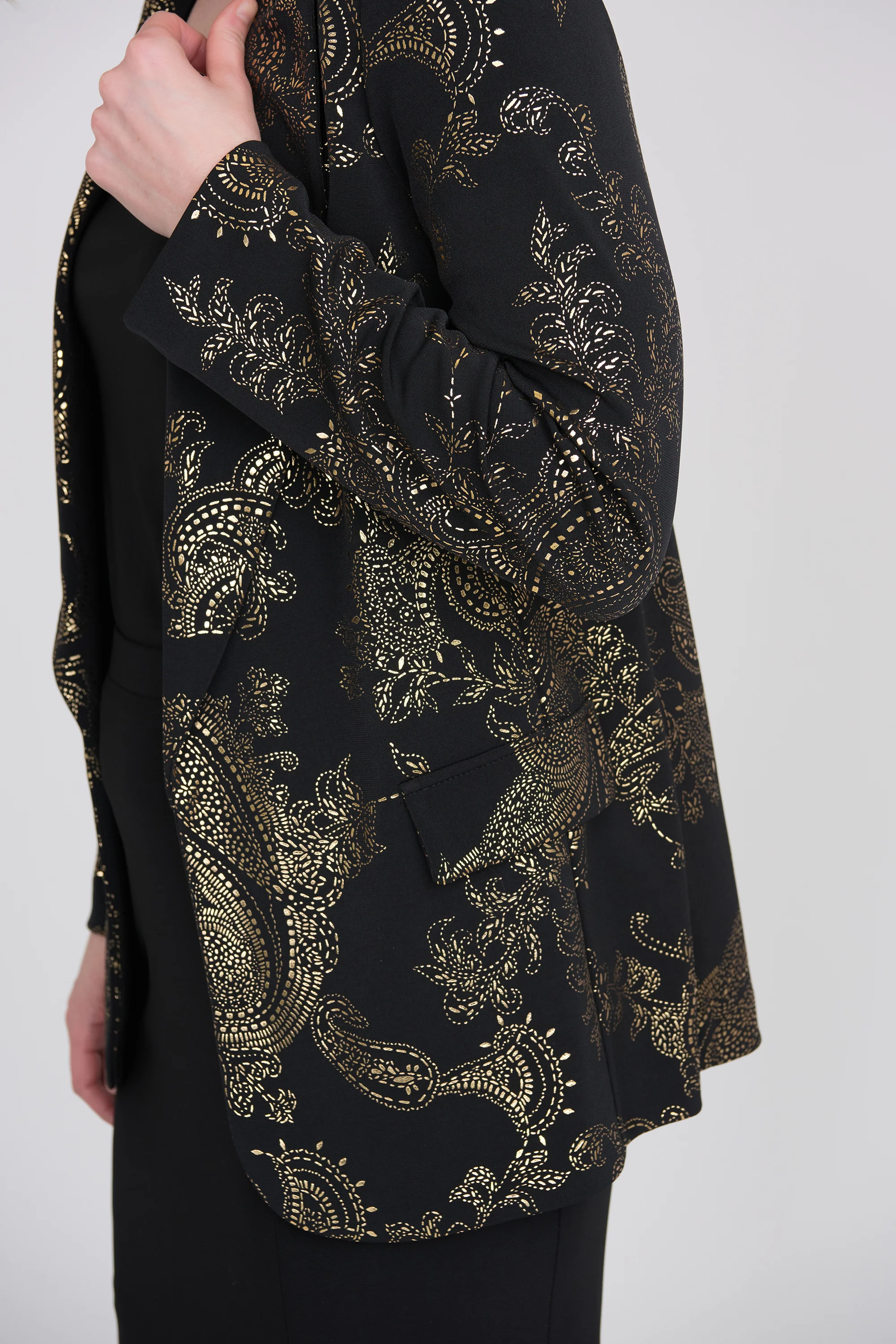 Joseph RIbkoff Black/Gold Blazer Style 204418 - Image 4