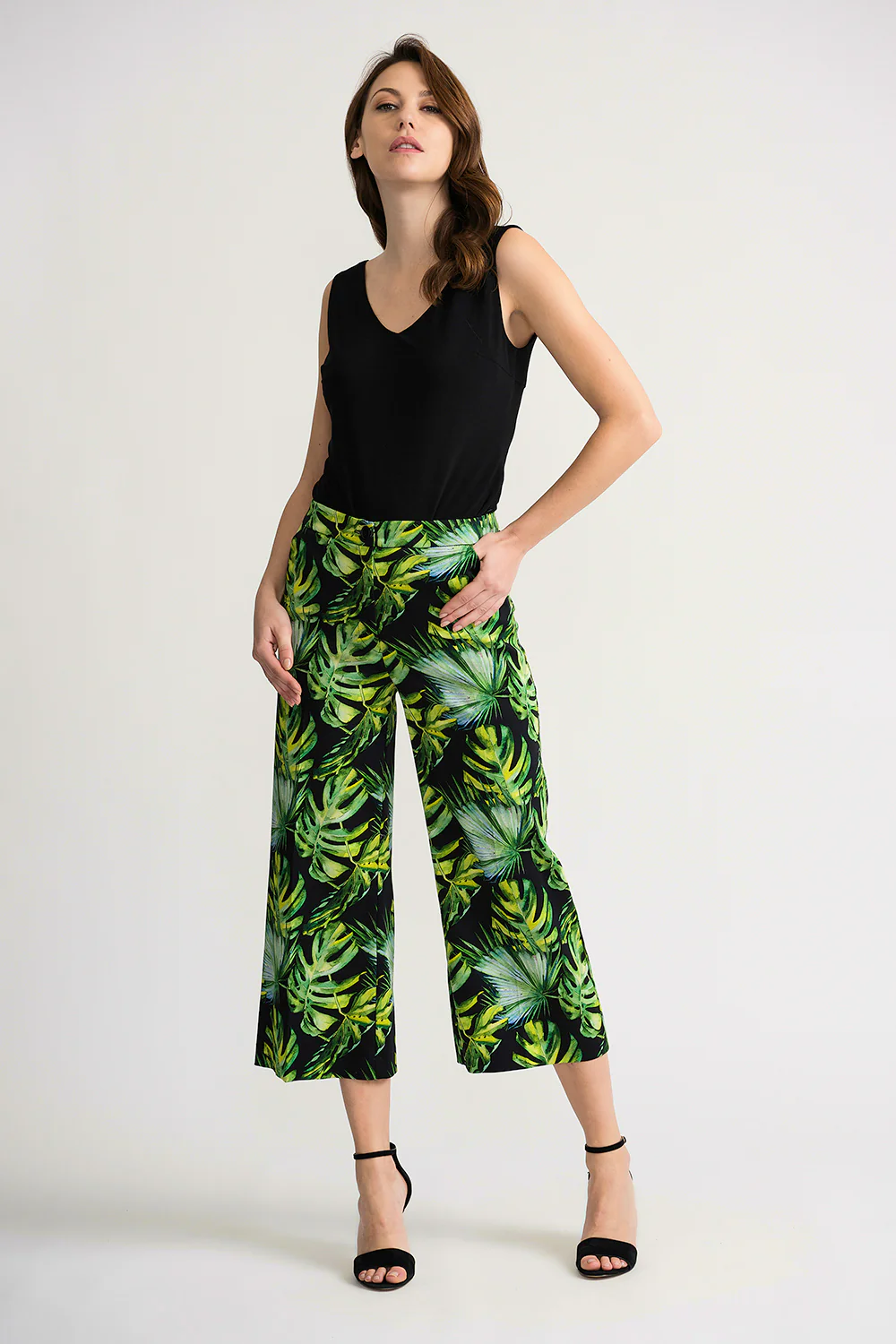 Joseph Ribkoff Black/Green/Multi Pants Style 202412 - Image 3