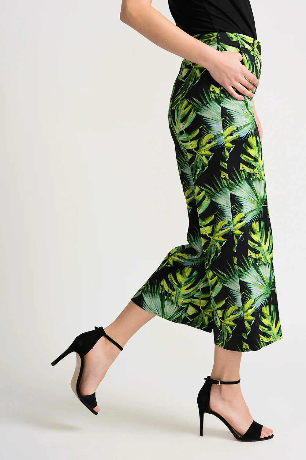 Joseph Ribkoff Black/Green/Multi Pants Style 202412 - Image 4