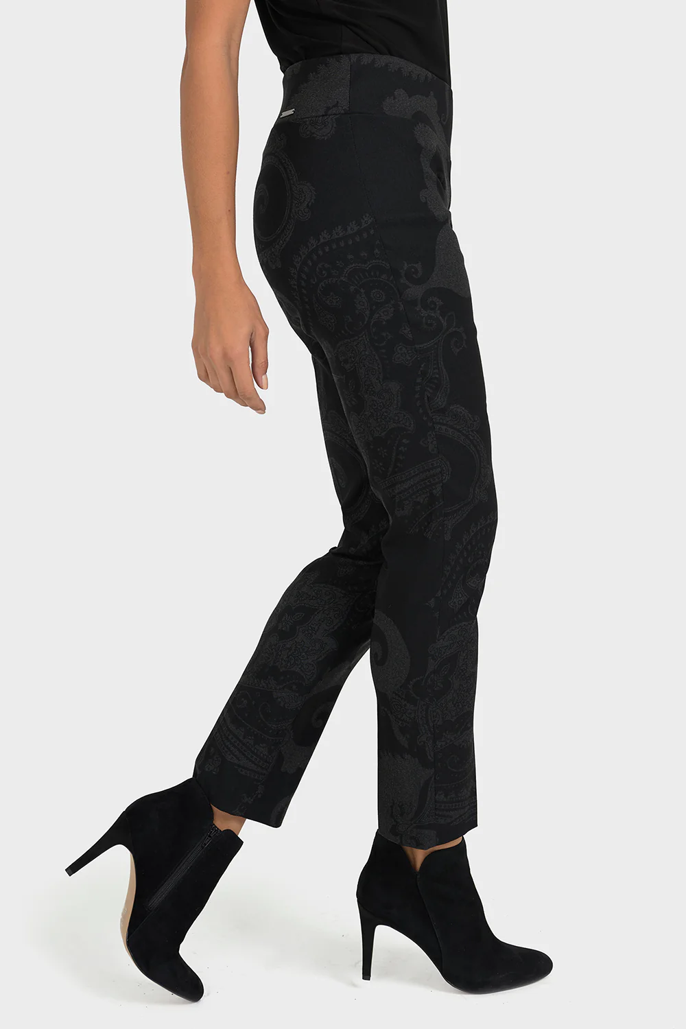 Joseph Ribkoff Black/Grey Pant Style 193732 - Image 3