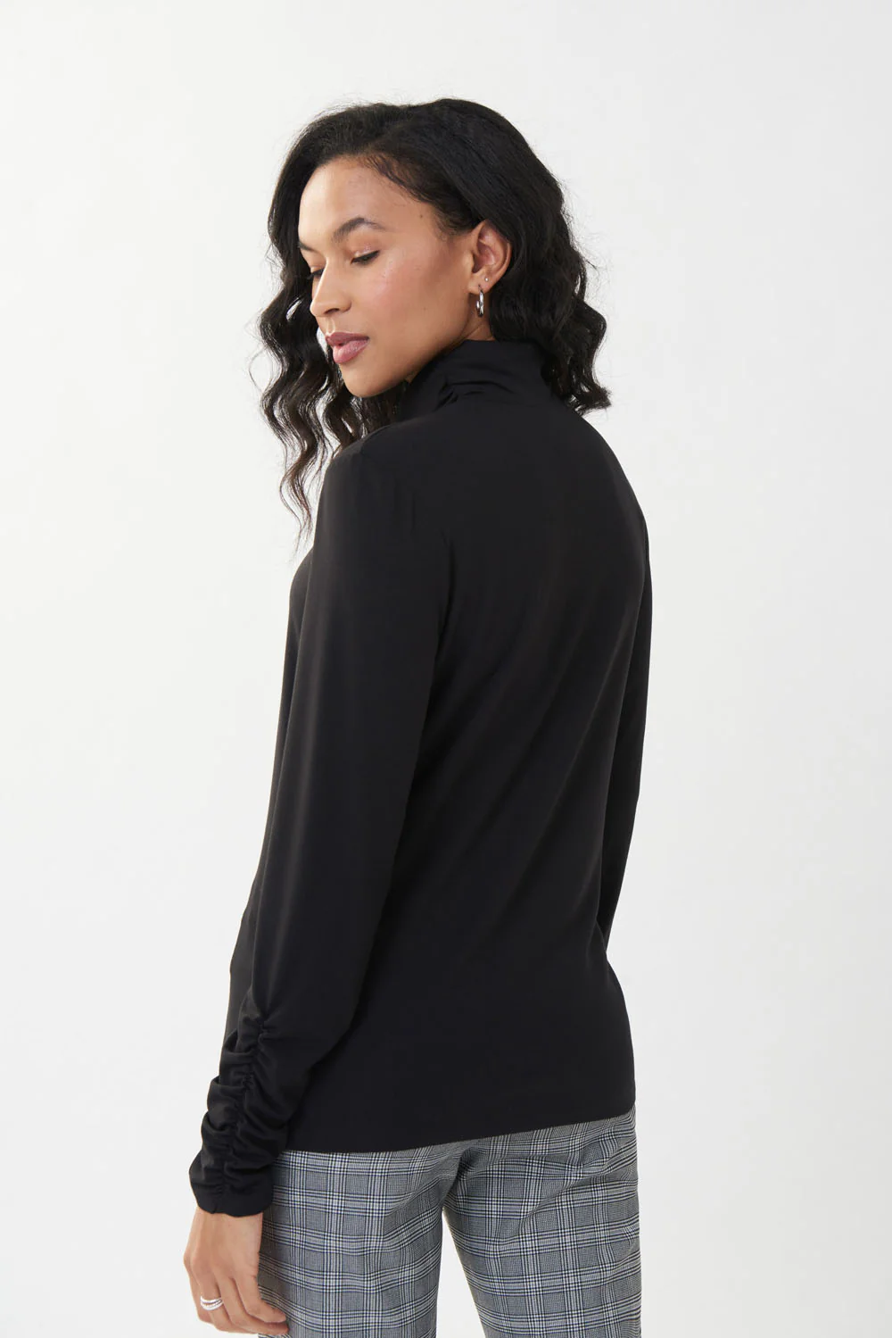 Joseph Ribkoff Black High Neck Top Style 223252 - Image 2