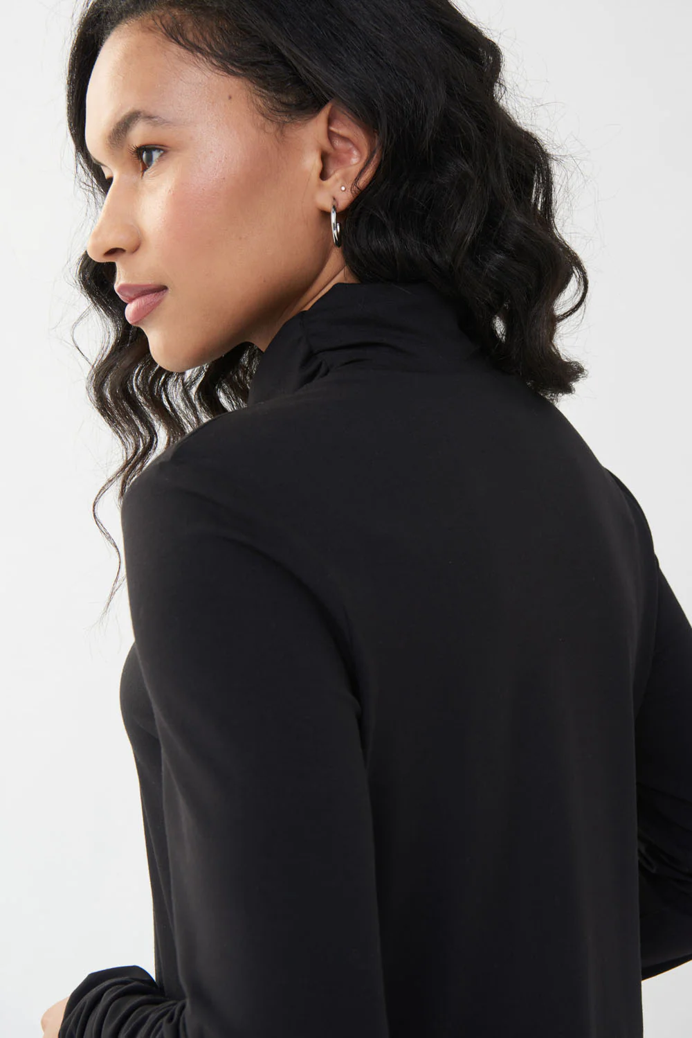 Joseph Ribkoff Black High Neck Top Style 223252 - Image 3