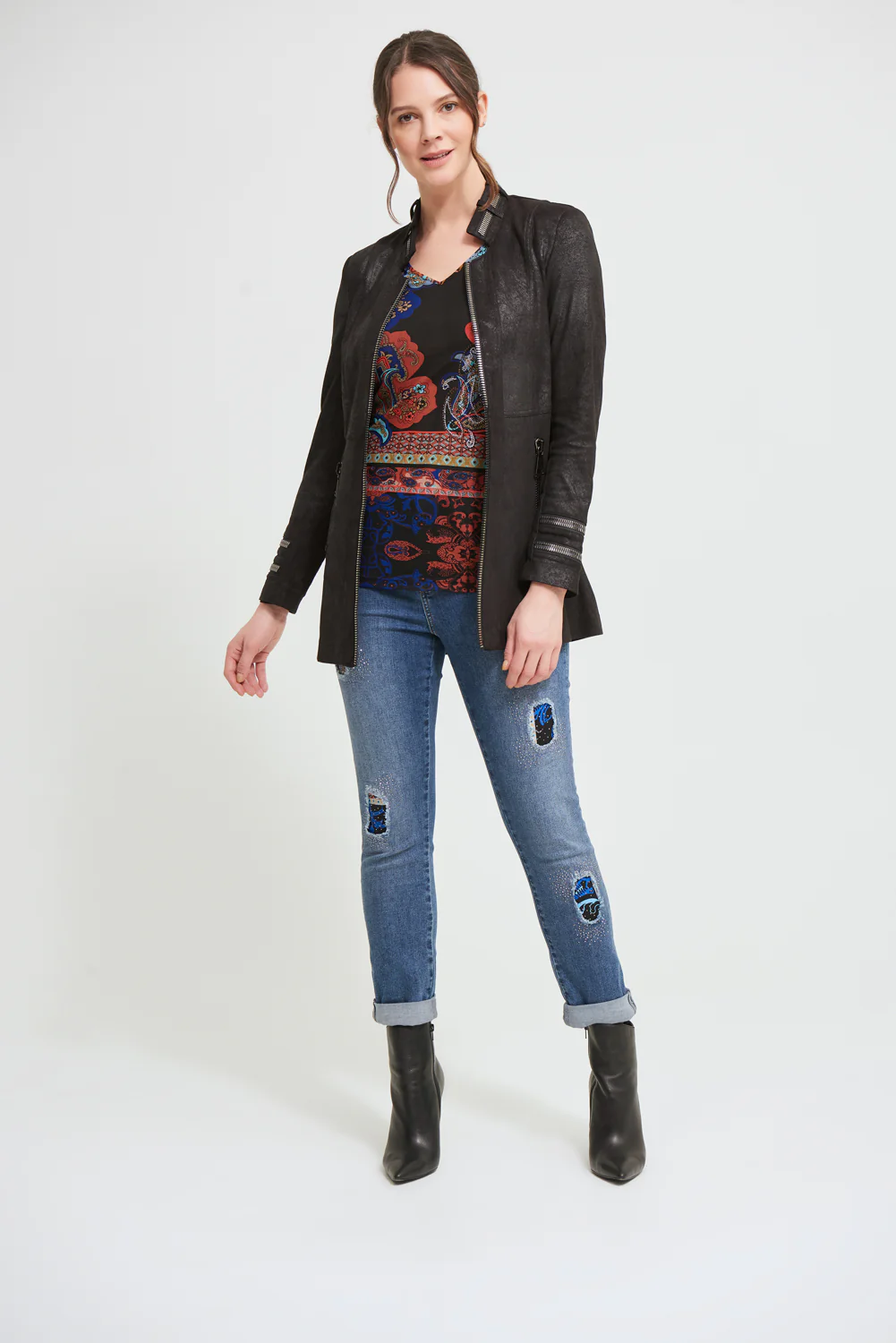 Joseph Ribkoff Black Jacket Style 213948 - Image 2