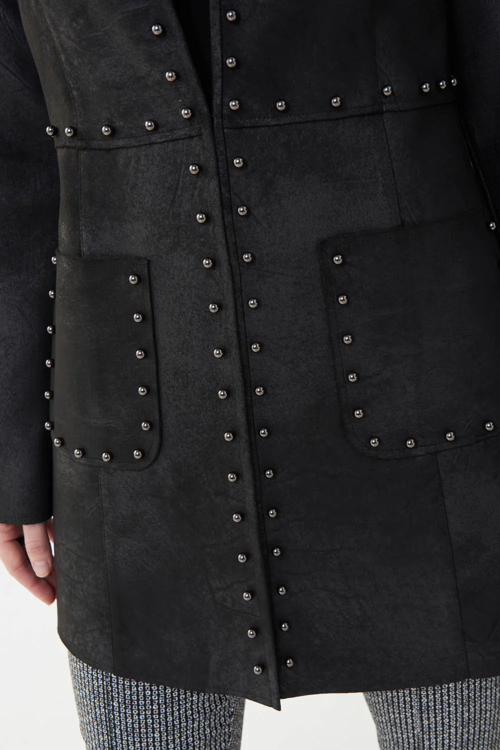 Joseph Ribkoff Black Studded Trim Jacket Style 223932 - Image 3