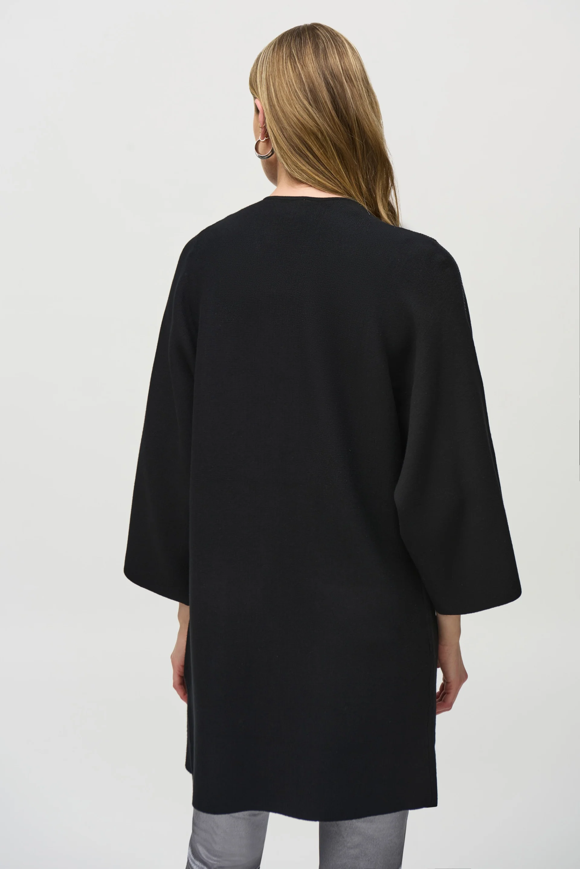 Joseph Ribkoff Black Kimono Sleeve Cover-up Style 244911 - Image 4