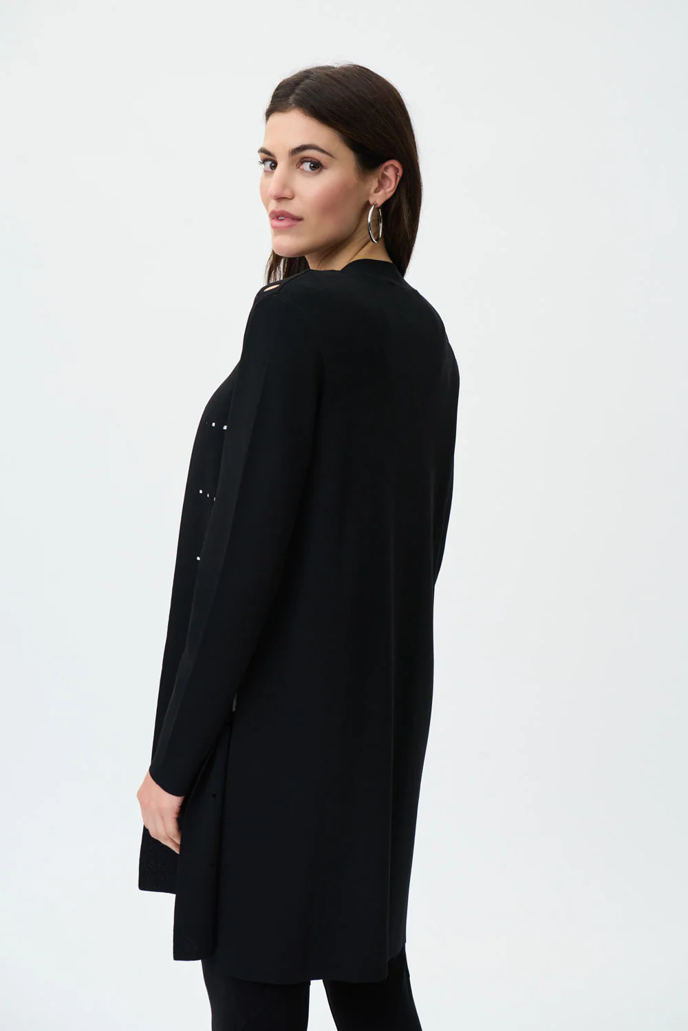 Joseph Ribkoff Black Knit Coverup Style 231947 - Image 3