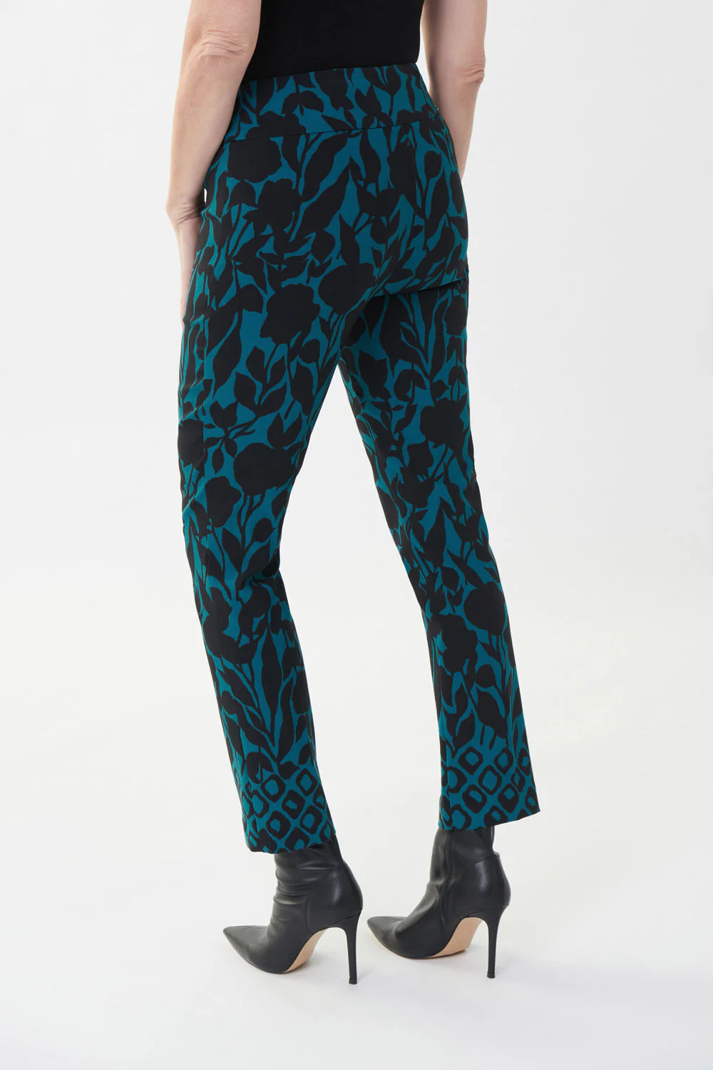 Joseph Ribkoff Black/Lagoon Pants Style 223272 - Image 2