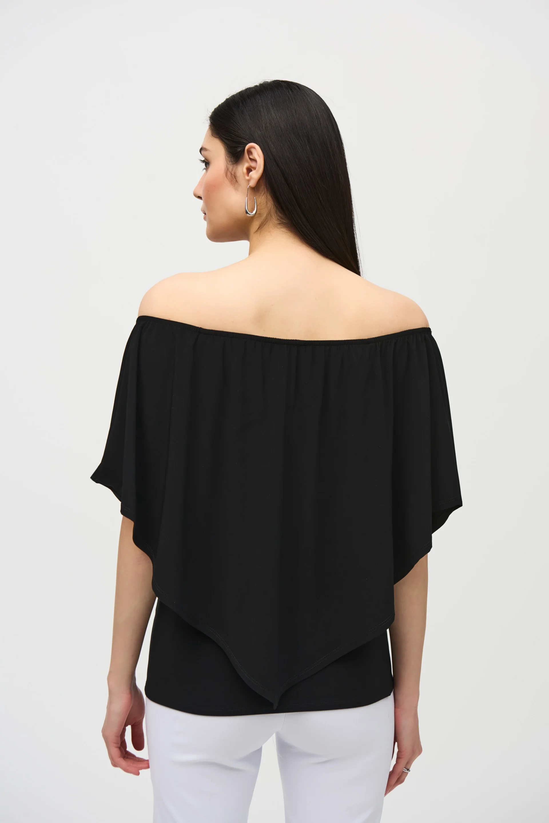 Joseph Ribkoff Black Layered Top Style 242174 - Image 3
