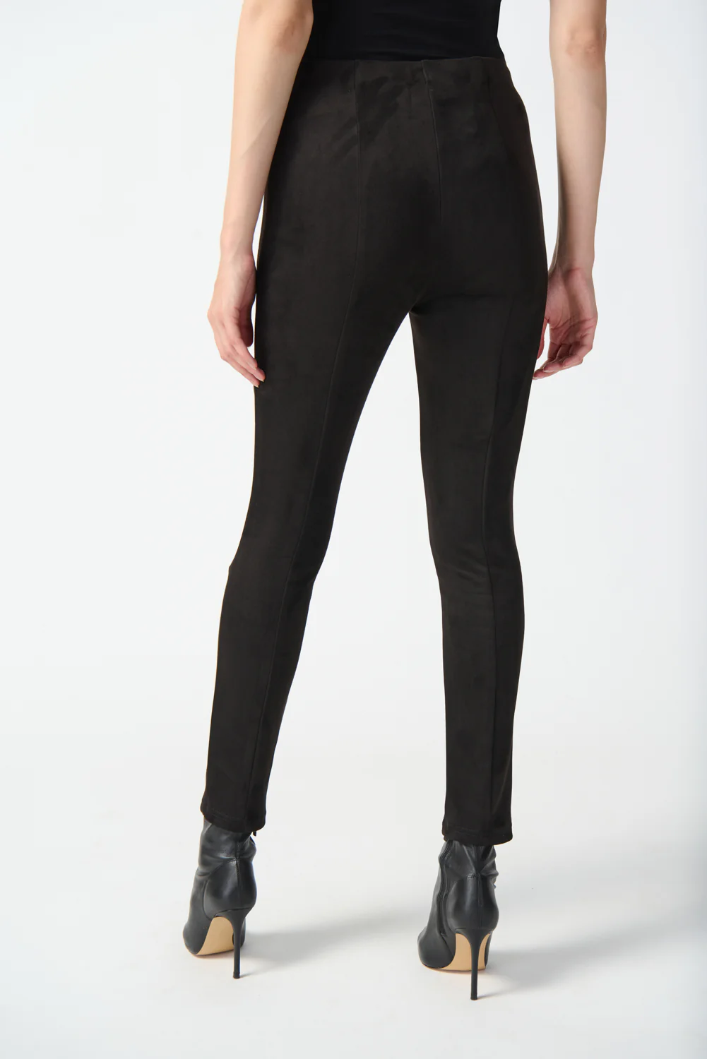 Joseph Ribkoff Black Leggings With Knee Cuts Style 234234 - Image 2