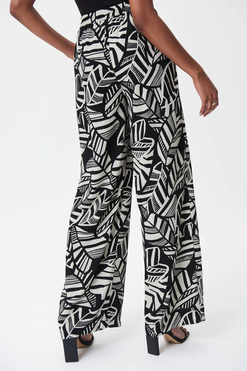 Joseph Ribkoff Black/Moonstone Pants Style 232231 - Image 2
