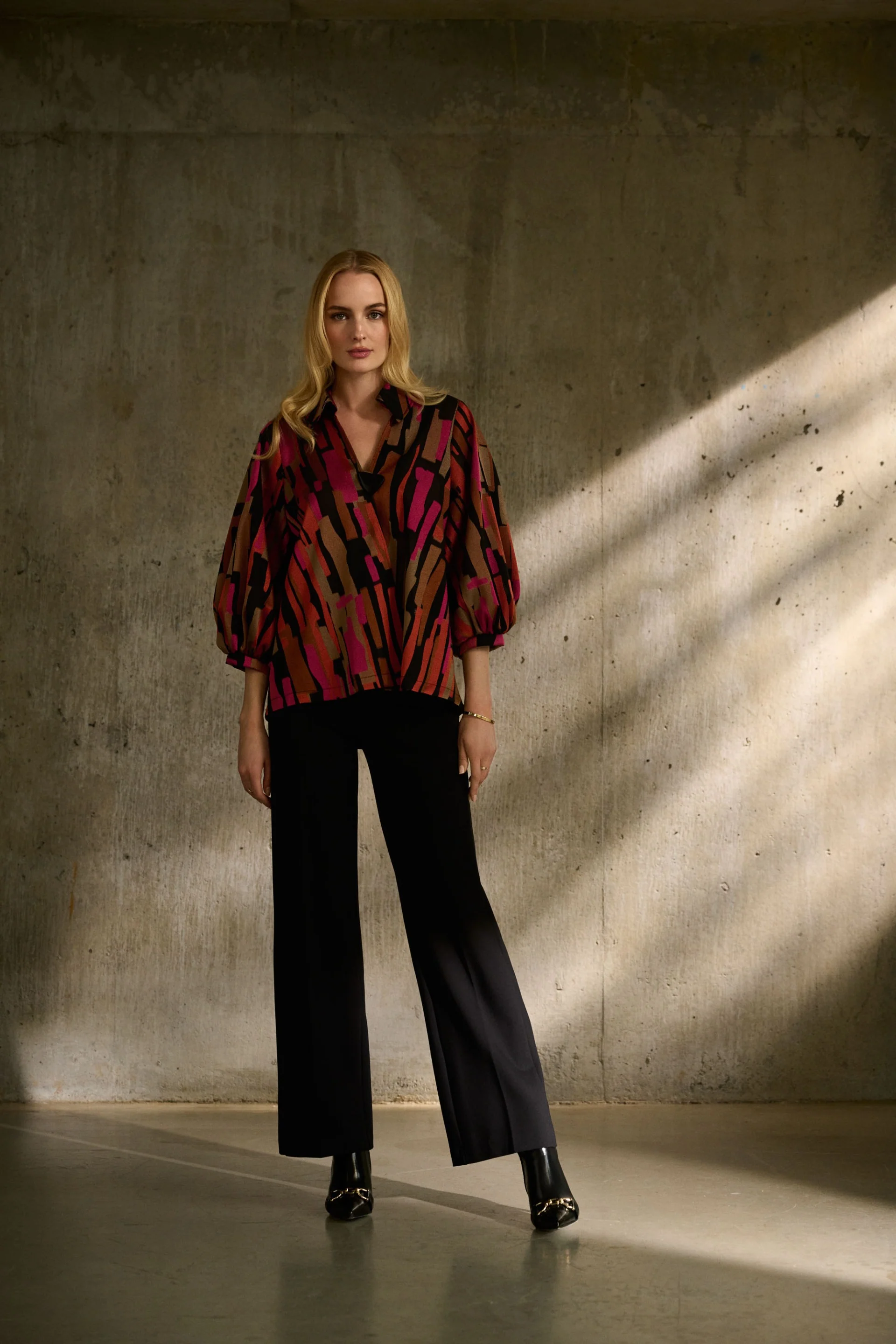 Joseph Ribkoff Black/Multi Abstract Swing Jacket Style 243239 - Image 5