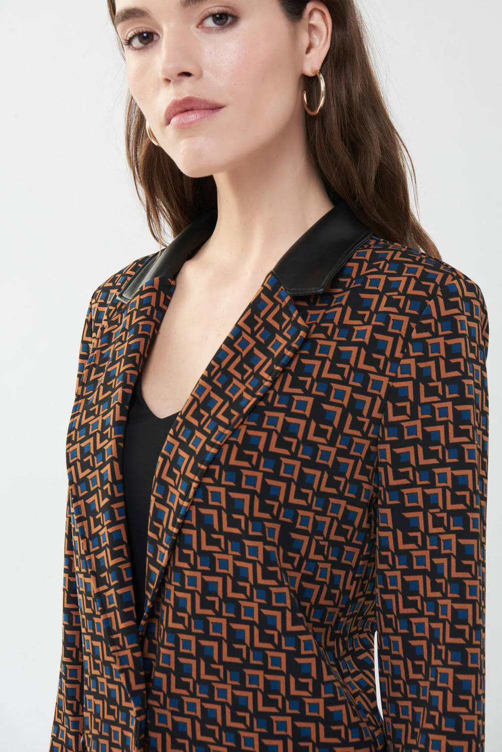 Joseph Ribkoff Black/Multi Blazer Style 223130 - Image 3