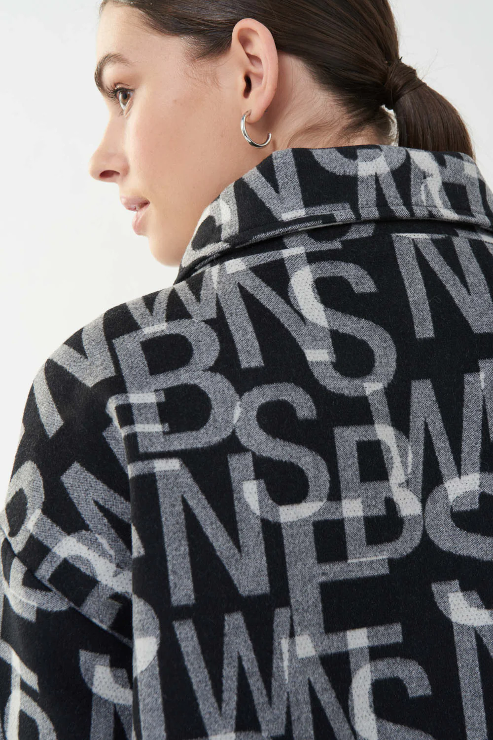 Joseph Ribkoff Black/Multi Coat Style 223970 - Image 3