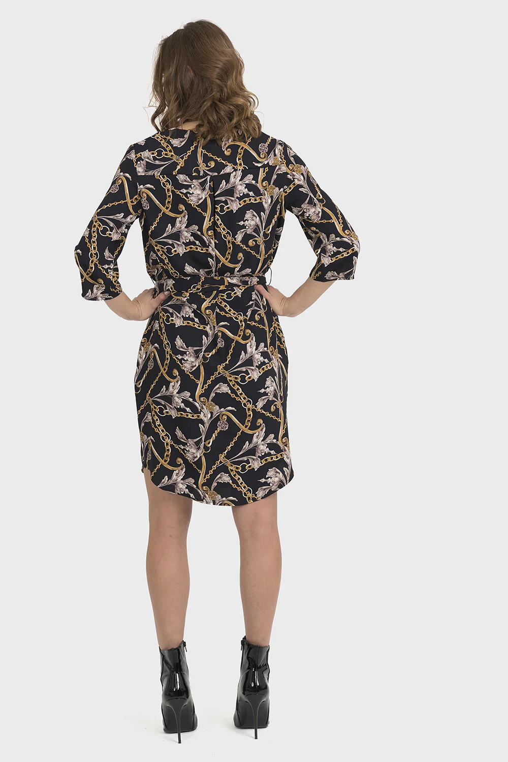 Joseph Ribkoff Black/Multi Dress Style 194648 - Image 2