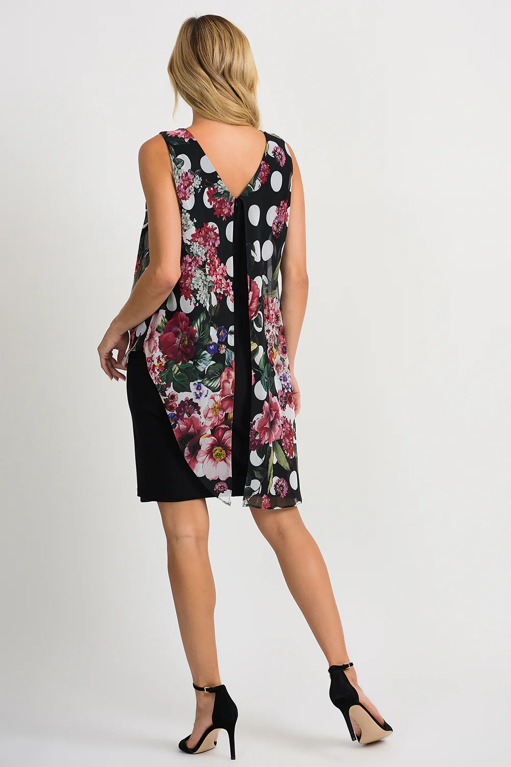 Joseph Ribkoff Black/Multi Dress Style 201122 - Image 3