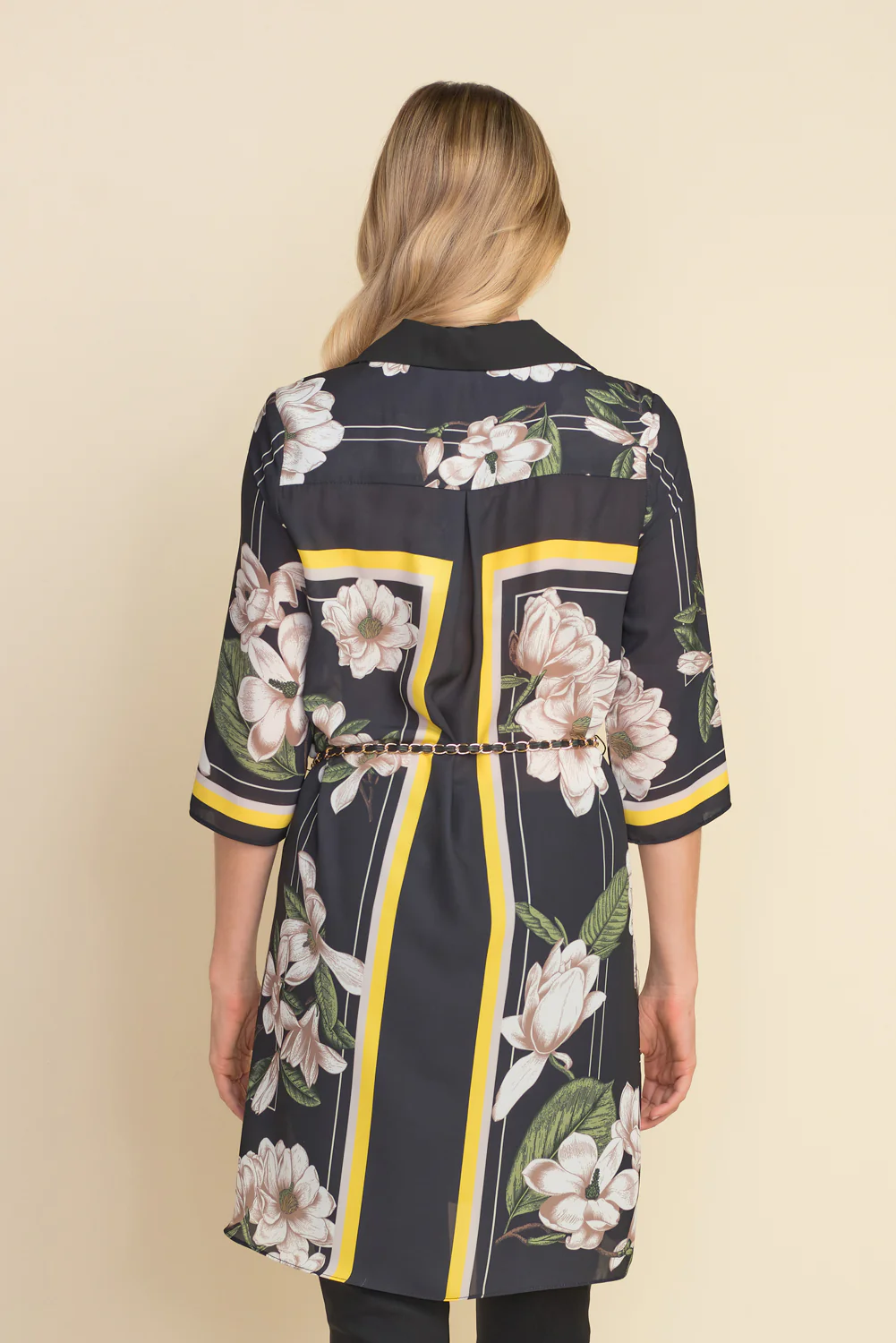 Joseph Ribkoff Black/Multi Dress Style 212165 - Image 2