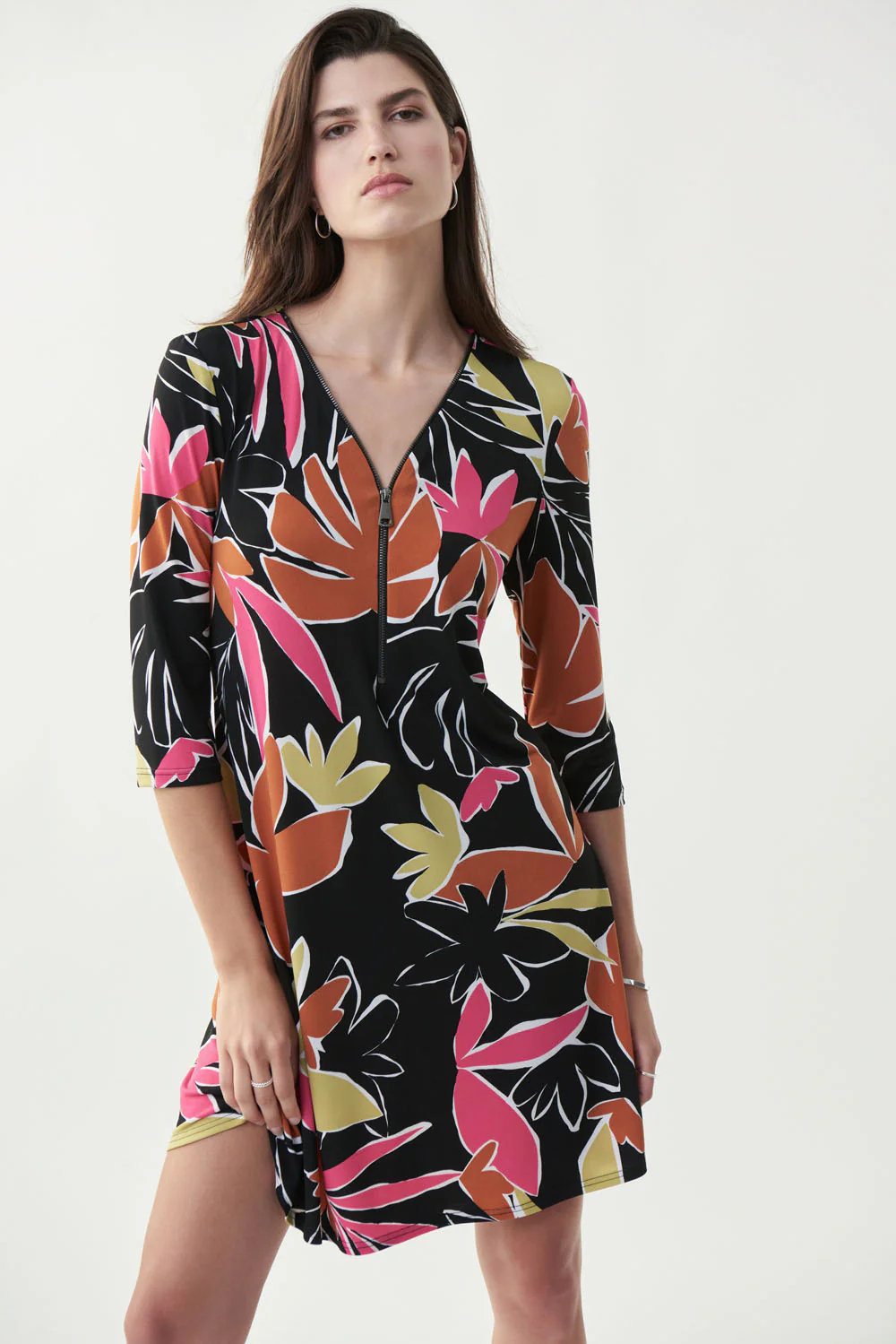 Joseph Ribkoff Black/Multi Dress Style 221257