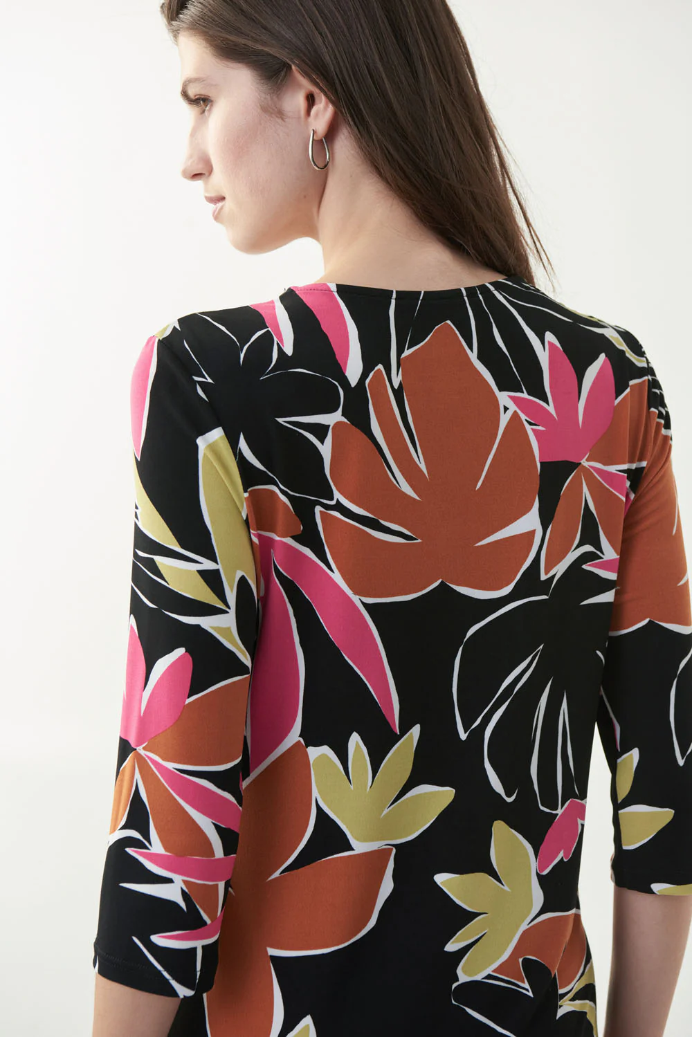 Joseph Ribkoff Black/Multi Dress Style 221257 - Image 3