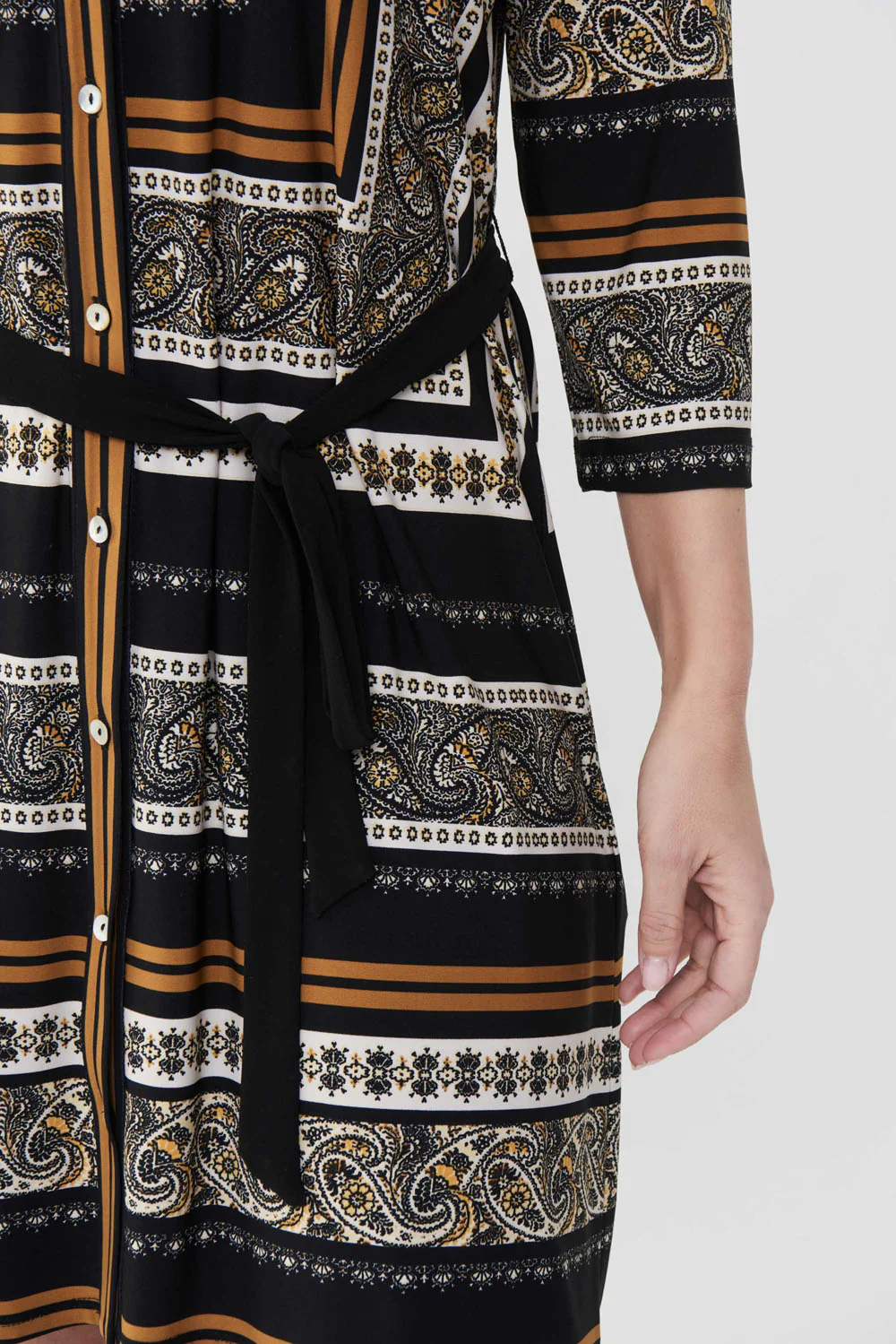 Joseph Ribkoff Black/Multi Dress Style 223110 - Image 3