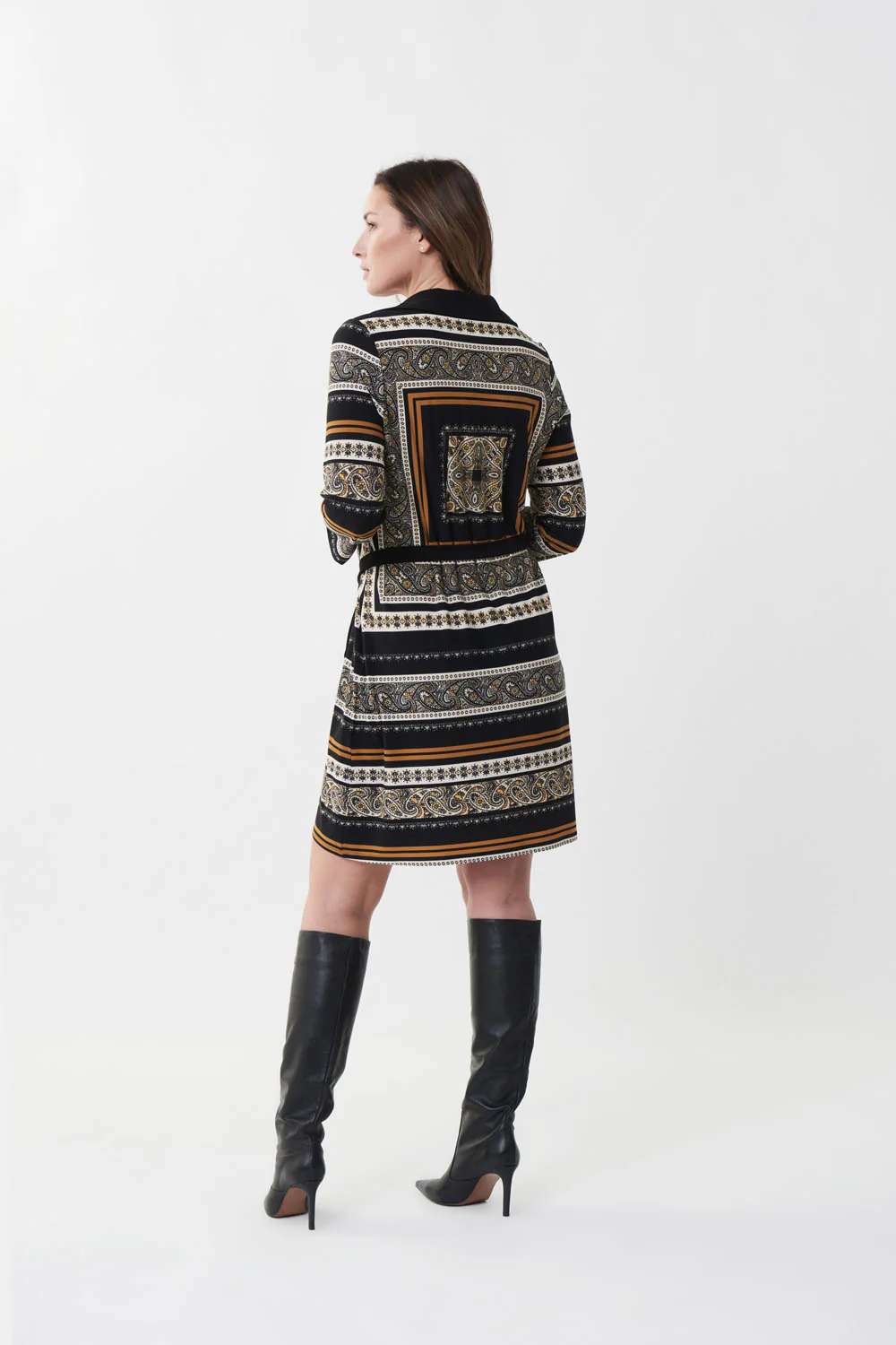Joseph Ribkoff Black/Multi Dress Style 223110 - Image 5