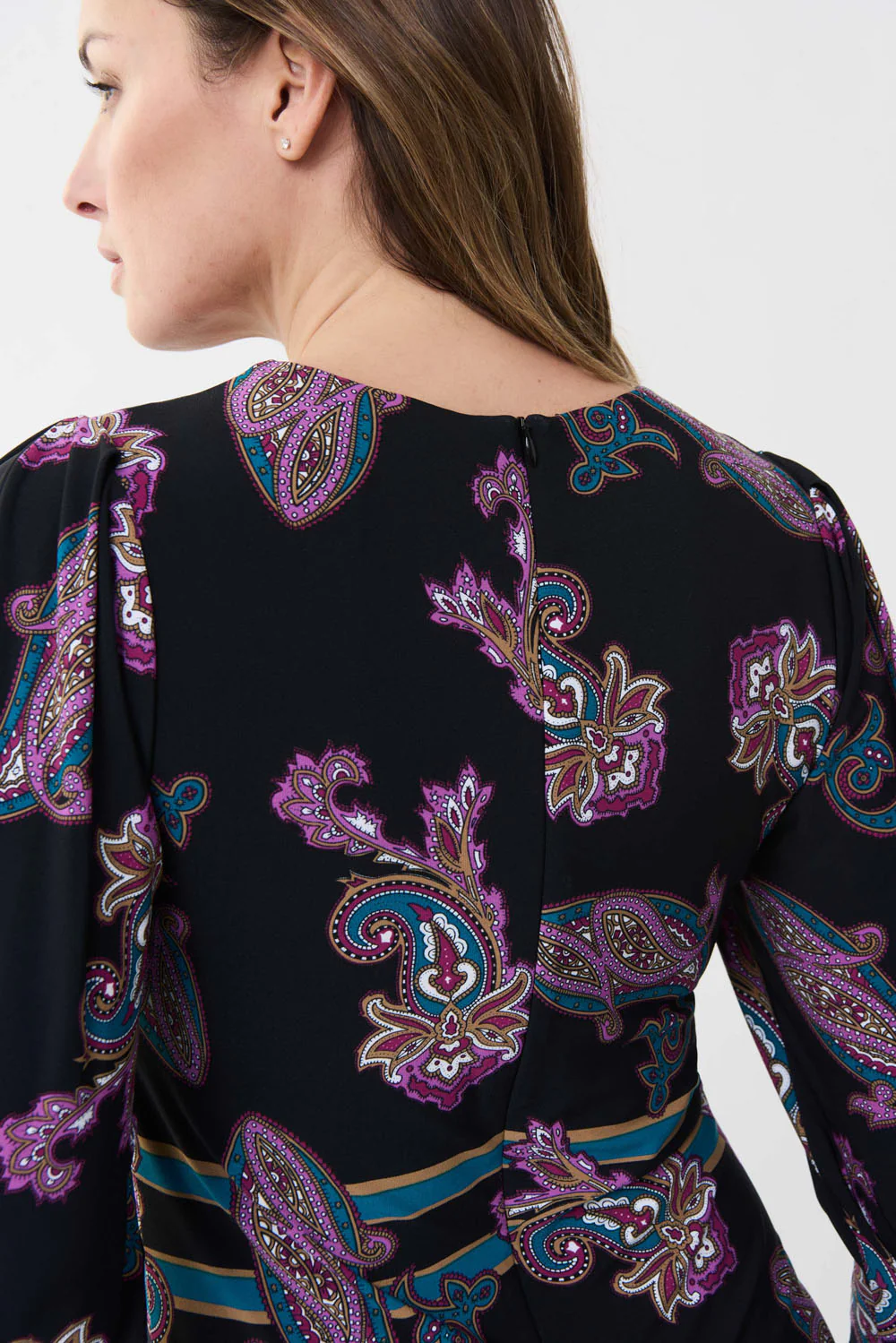 Joseph Ribkoff Black/Multi Dress Style 223138 - Image 3