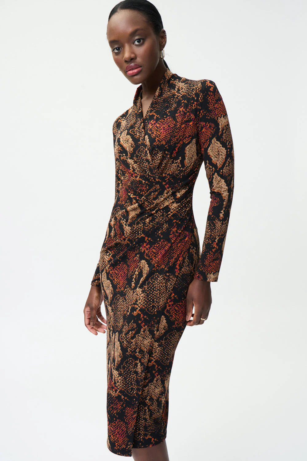 Joseph Ribkoff Black/Multi Dress Style 224079 - Image 2