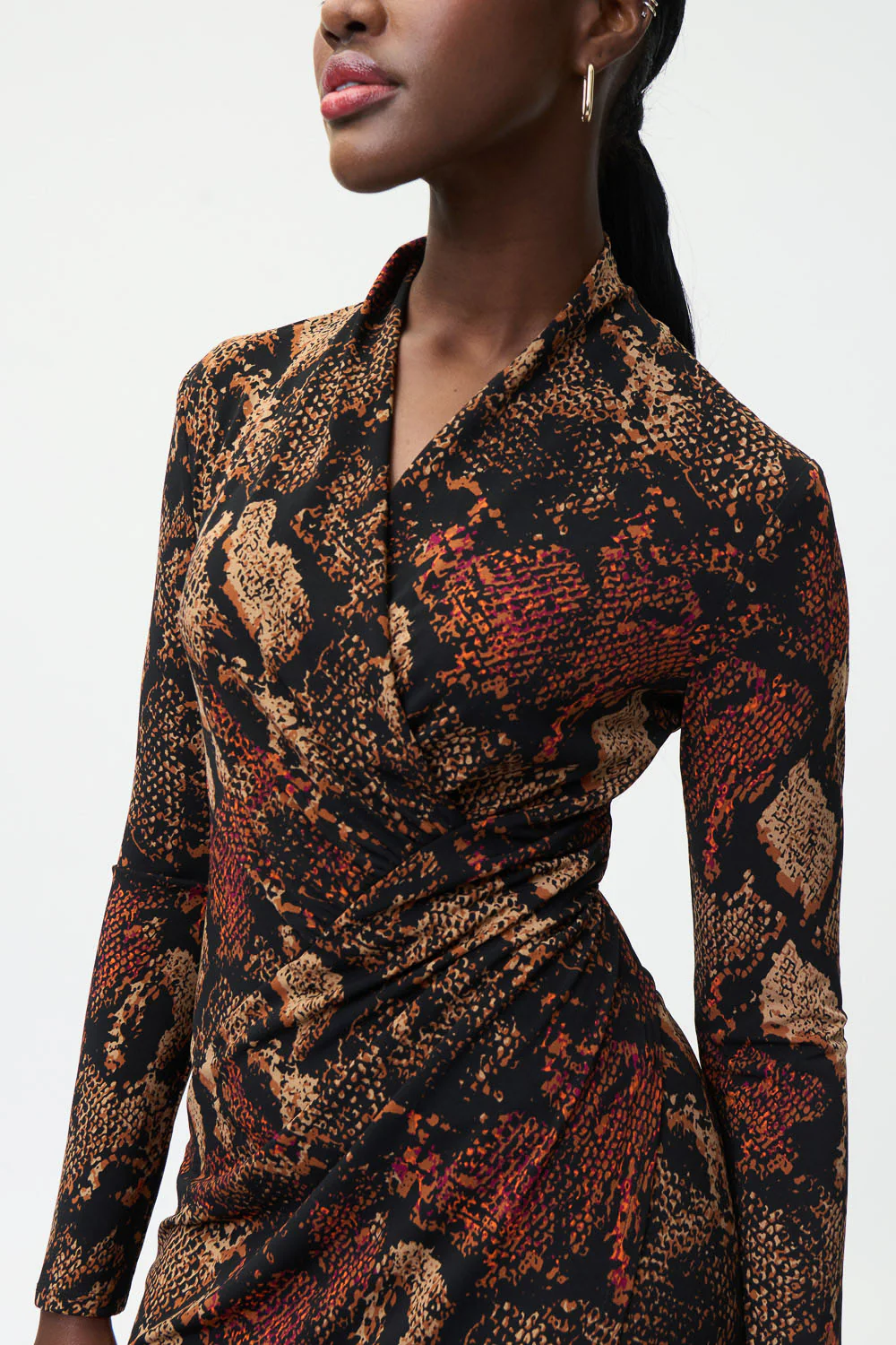 Joseph Ribkoff Black/Multi Dress Style 224079 - Image 3