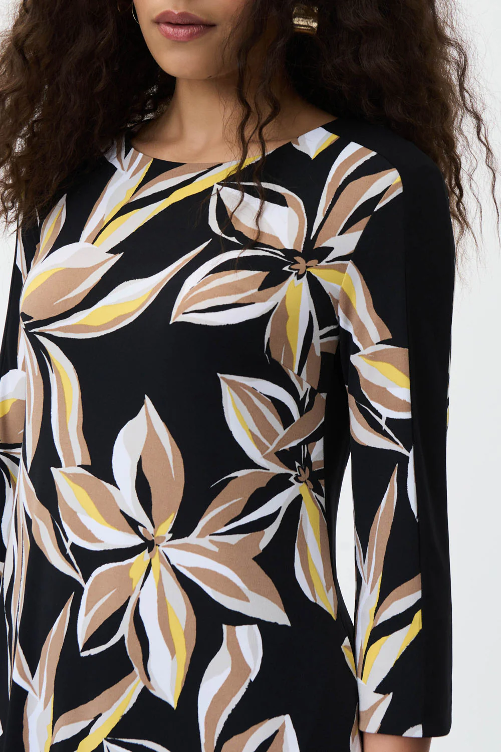 Joseph Ribkoff Black/Multi Dress Style 231037 - Image 3