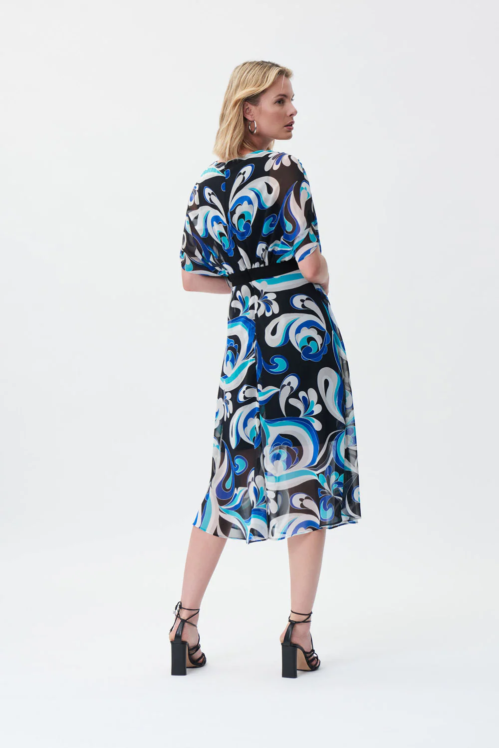 Joseph Ribkoff Black/Multi Dress Style 231041 - Image 4
